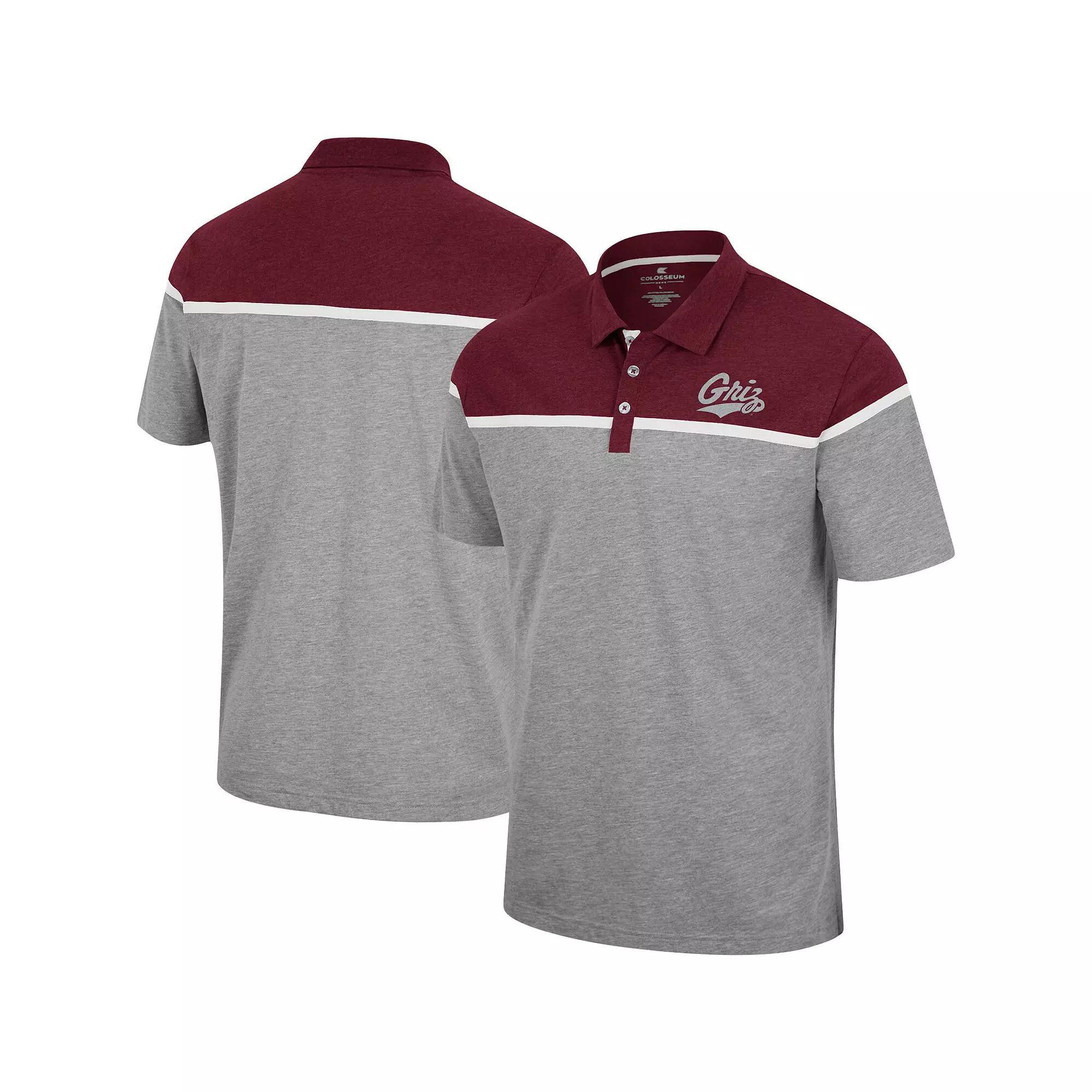 Men's Colosseum Heather Gray Montana Grizzlies Chamberlain Polo, Size: Large, Mon Grey Product Image
