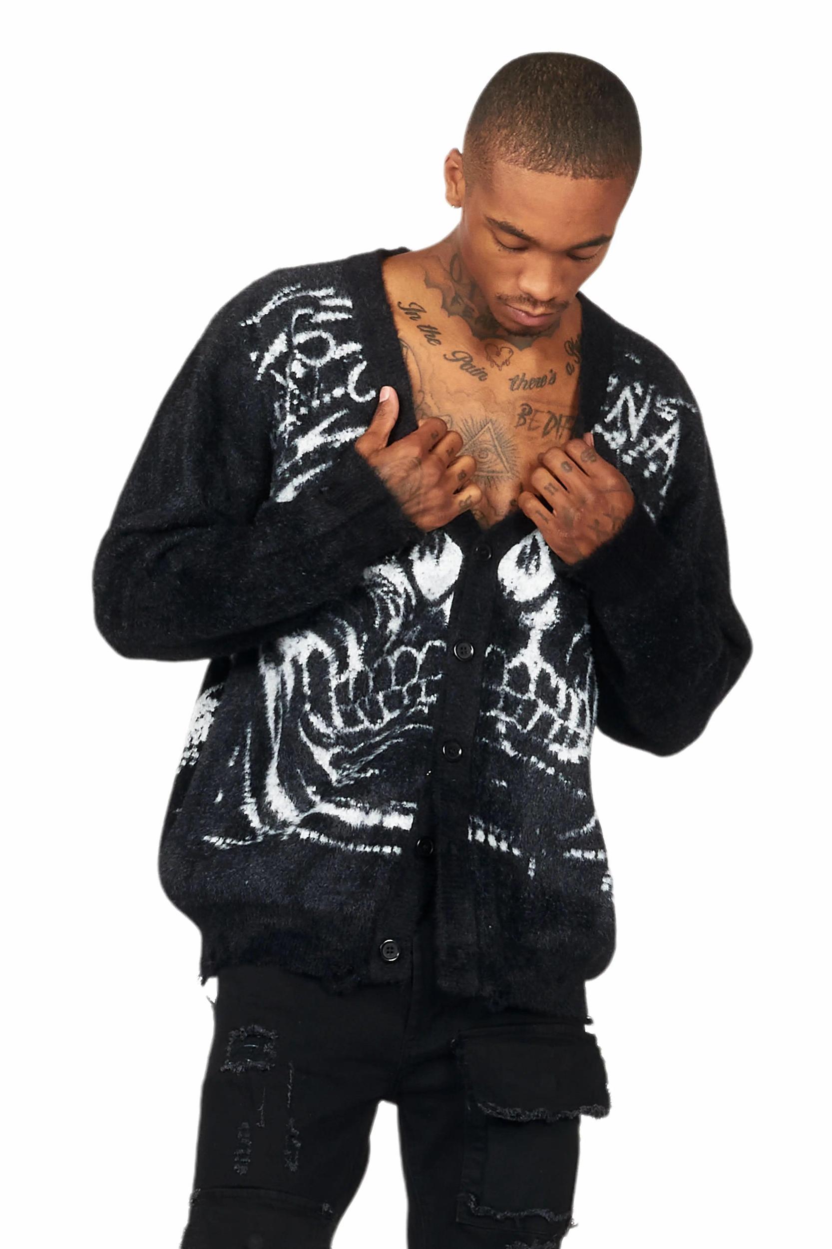 Bernhard Black Knit Sweater Male Product Image