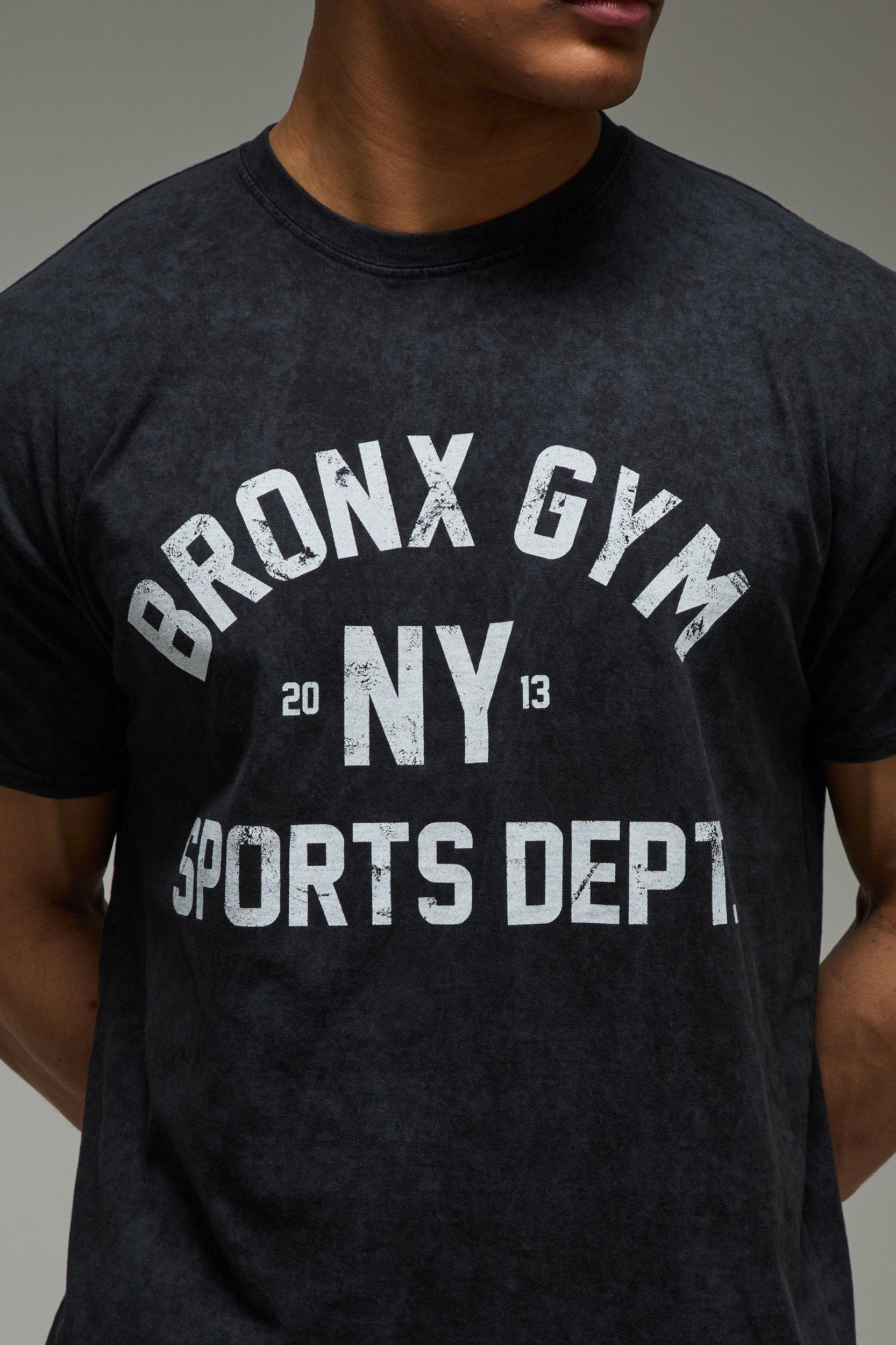Man Active Bronx Workout Oversized Washed T-shirt | boohooMAN USA Product Image