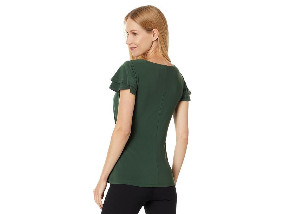 Vince Camuto V-Neck Surplice Top (Military ) Women's Clothing Product Image