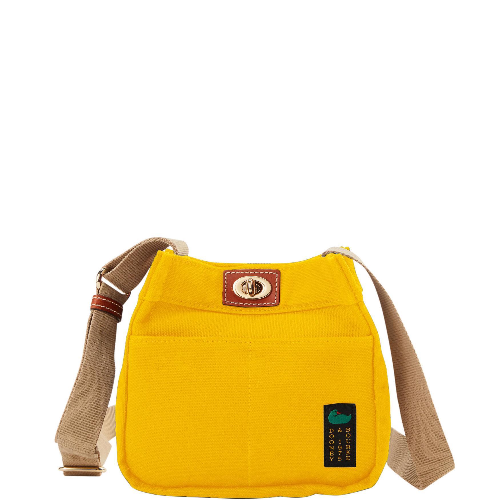 Dooney & Bourke Womens Canvas Fabric Crossbody 20 Bag in Yellow Product Image