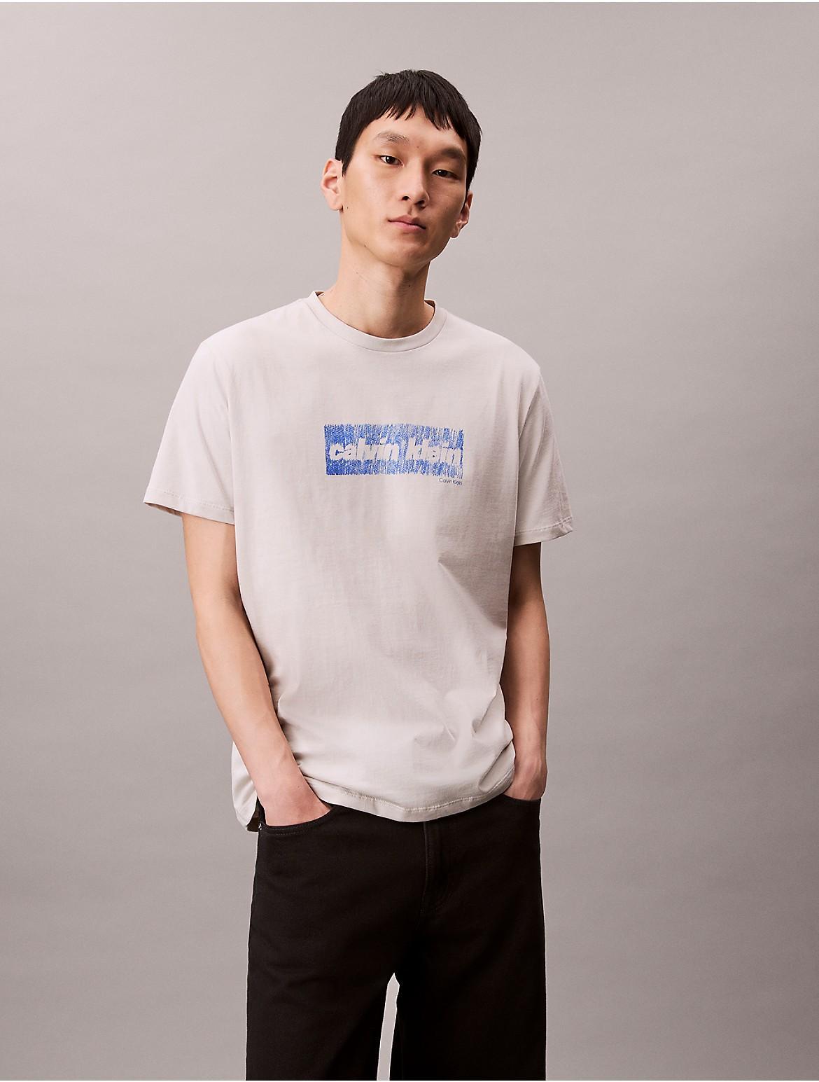 Calvin Klein Mens Faded Logo Graphic Classic T-Shirt - Neutral Product Image