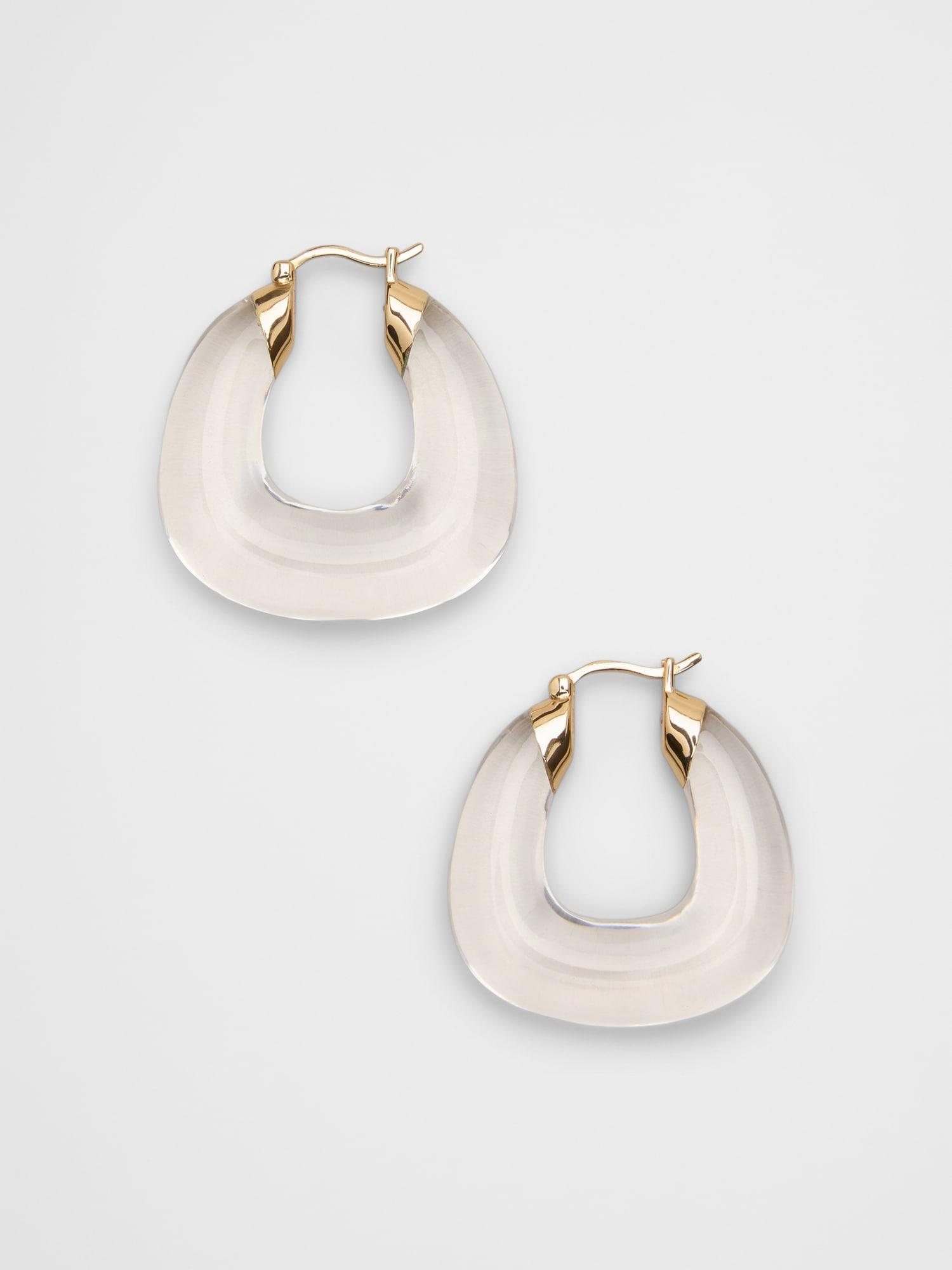 Resin Chunky Hoop Earrings Product Image