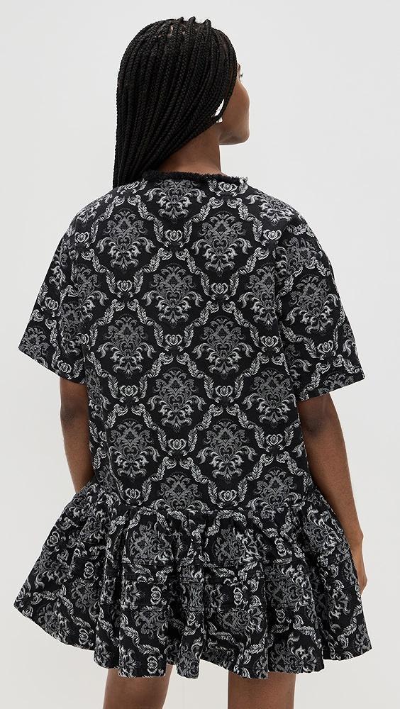 Marques Almeida Brocade Denim T-shirt Dress with Big Flounce | Shopbop Product Image