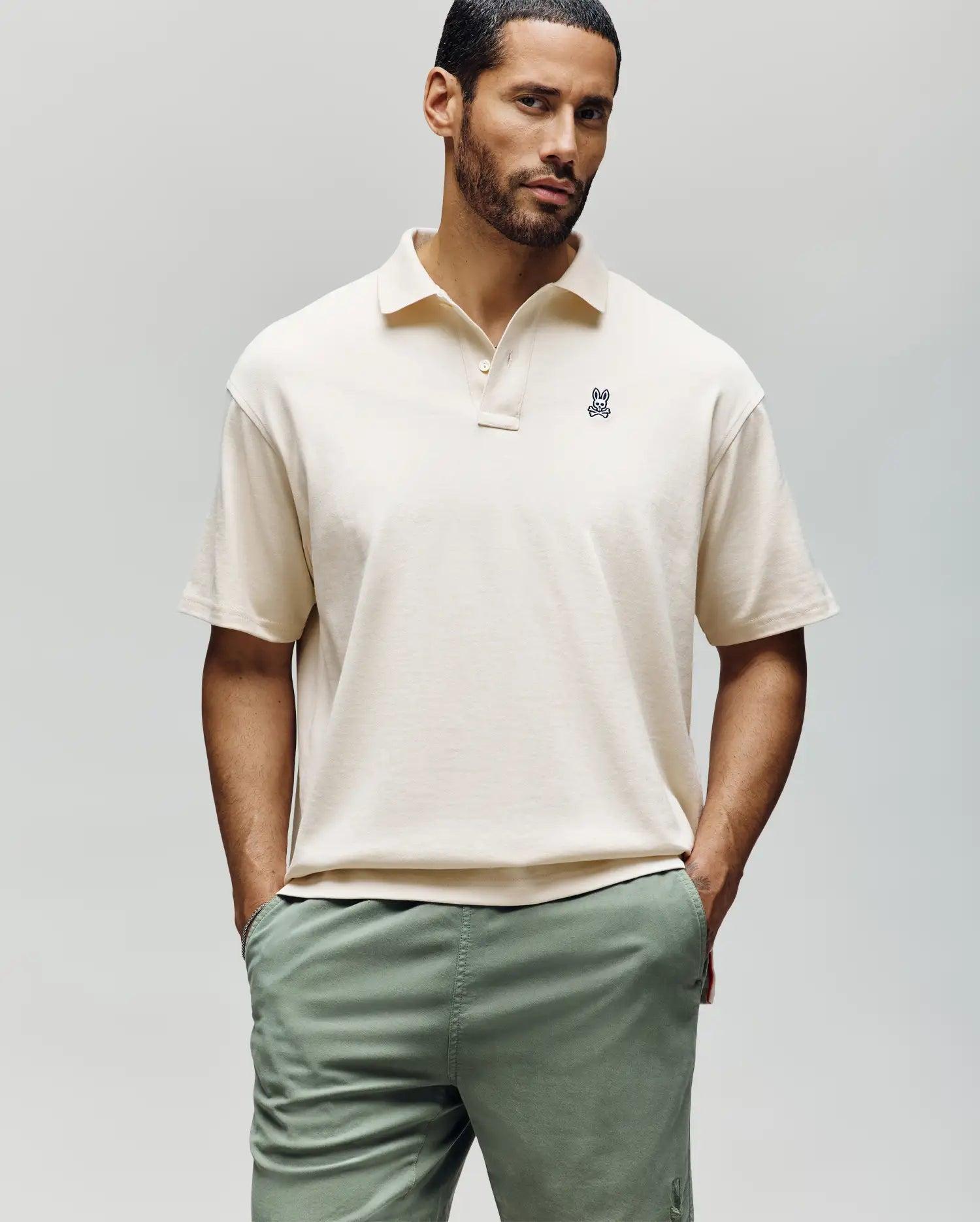MENS HENRY OVERSIZED FIT POLO - MT0100104 Product Image