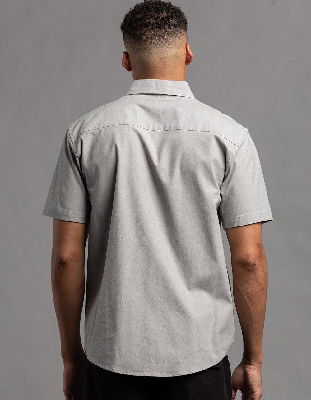 RSQ Mens Solid Chambray Button Up Shirt - GRAY Product Image