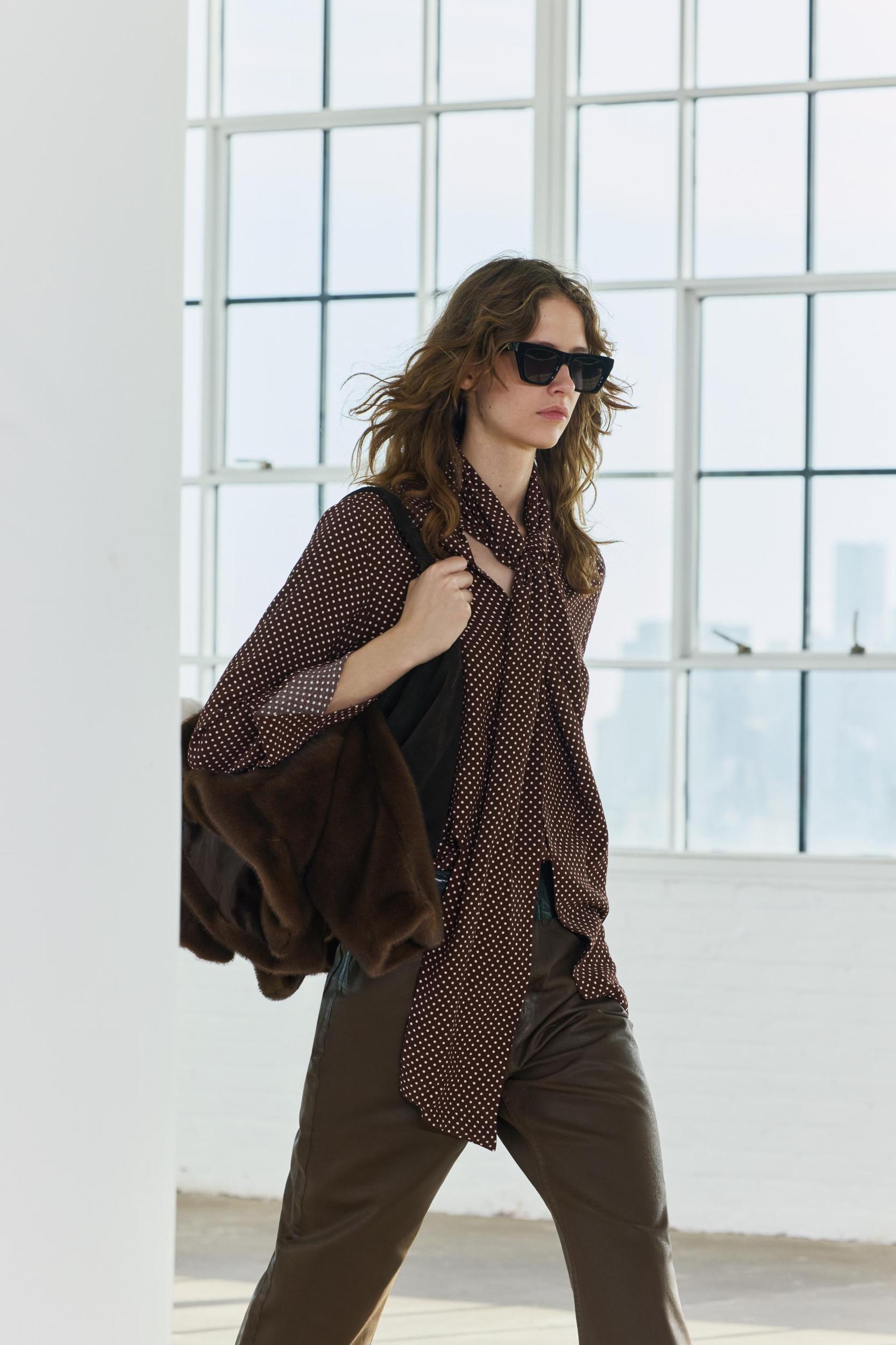 PRINTED TIE BLOUSE ZW COLLECTION Product Image