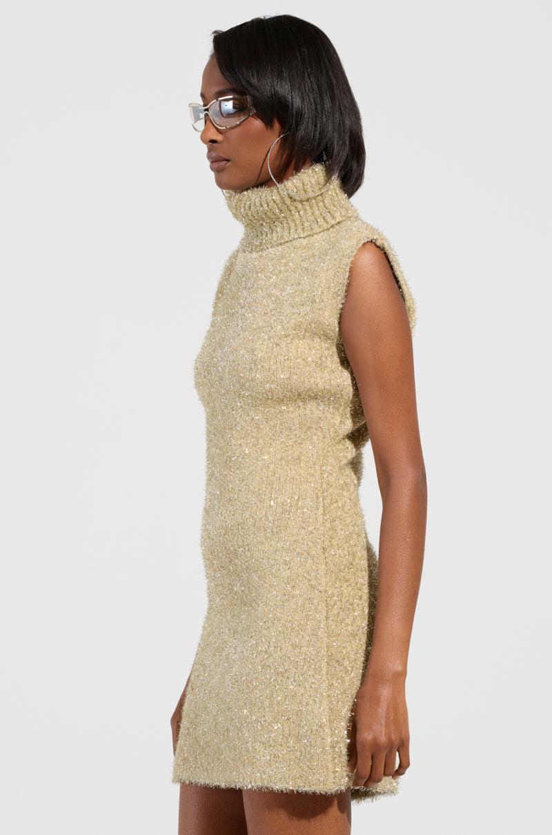 FELT A SPARK KNIT GLITTER MINI DRESS Product Image