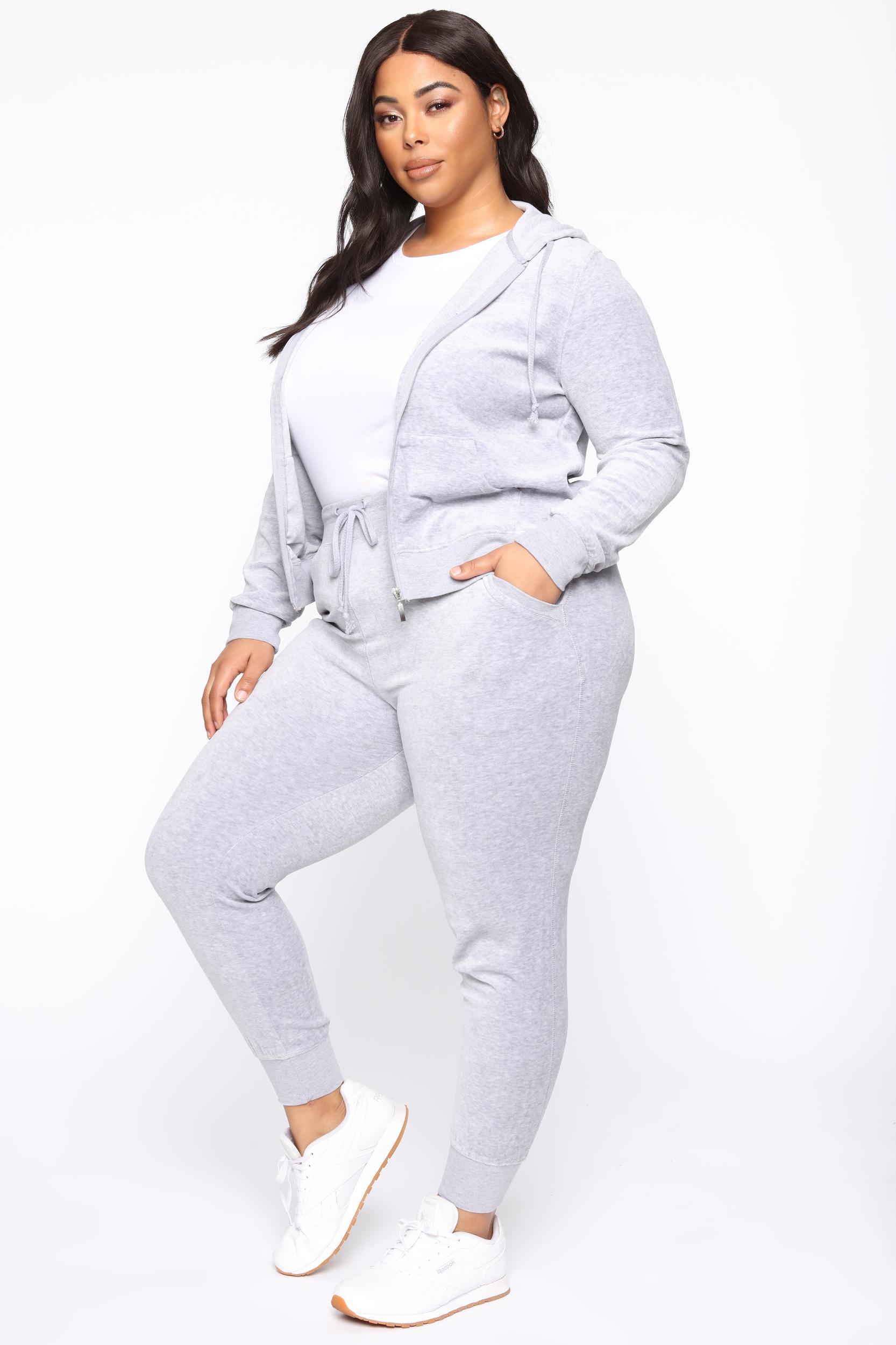 The Original Trendsetter Velour Set - Heather Grey Product Image