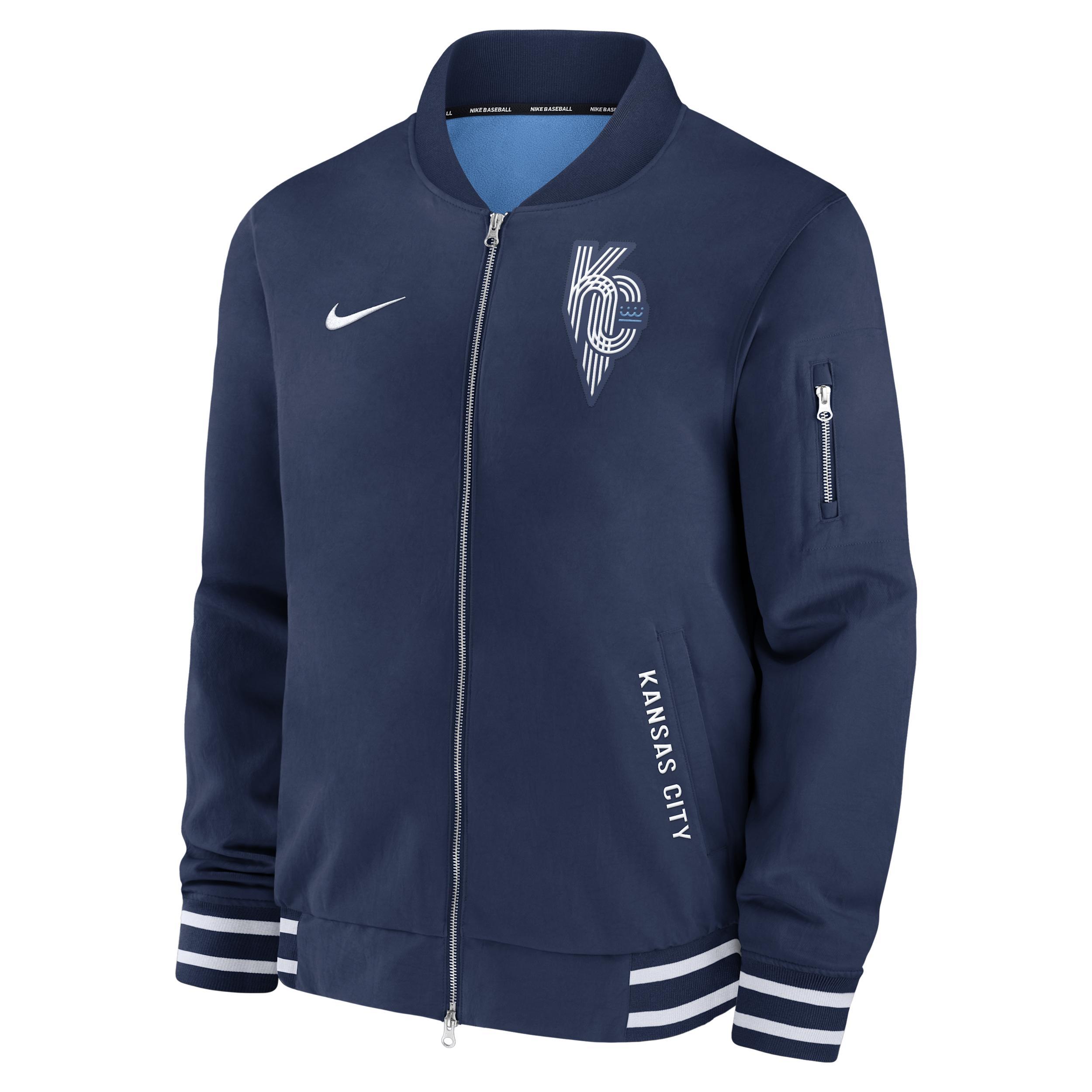 Pittsburgh Pirates Authentic Collection City Connect Men's Nike MLB Full-Zip Bomber Jacket Product Image