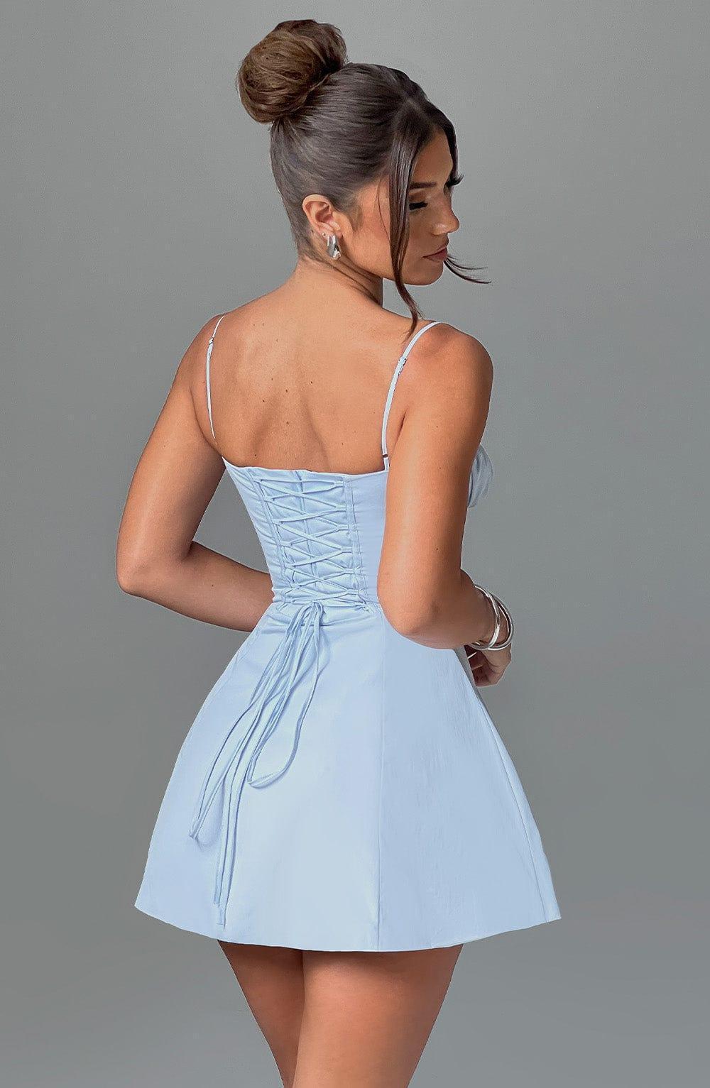 Lacey Mini Dress - Blue Product Image