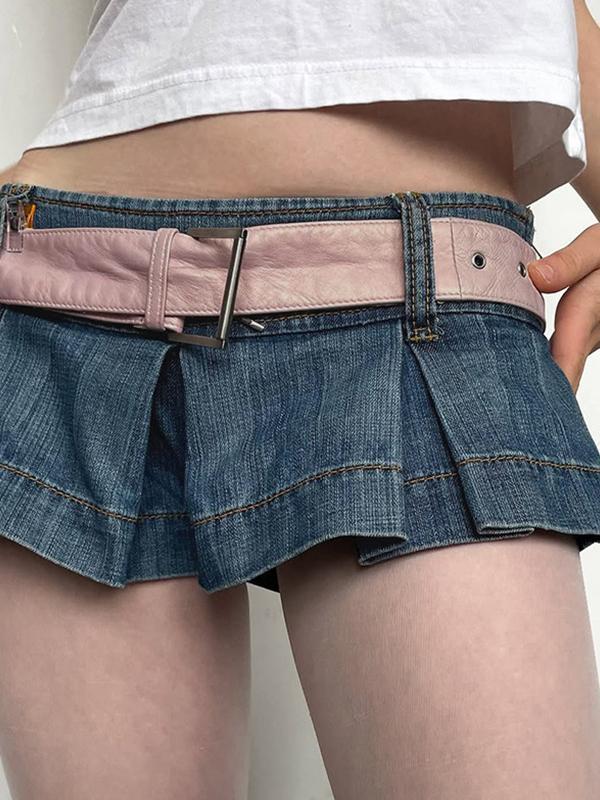 Girlish Age-Defying Denim Shorts Product Image
