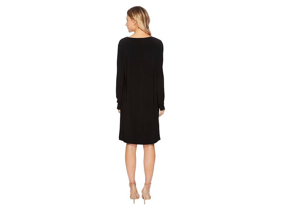 Norma Kamali Long Sleeve Crew Dress To Knee Women's Dress Product Image