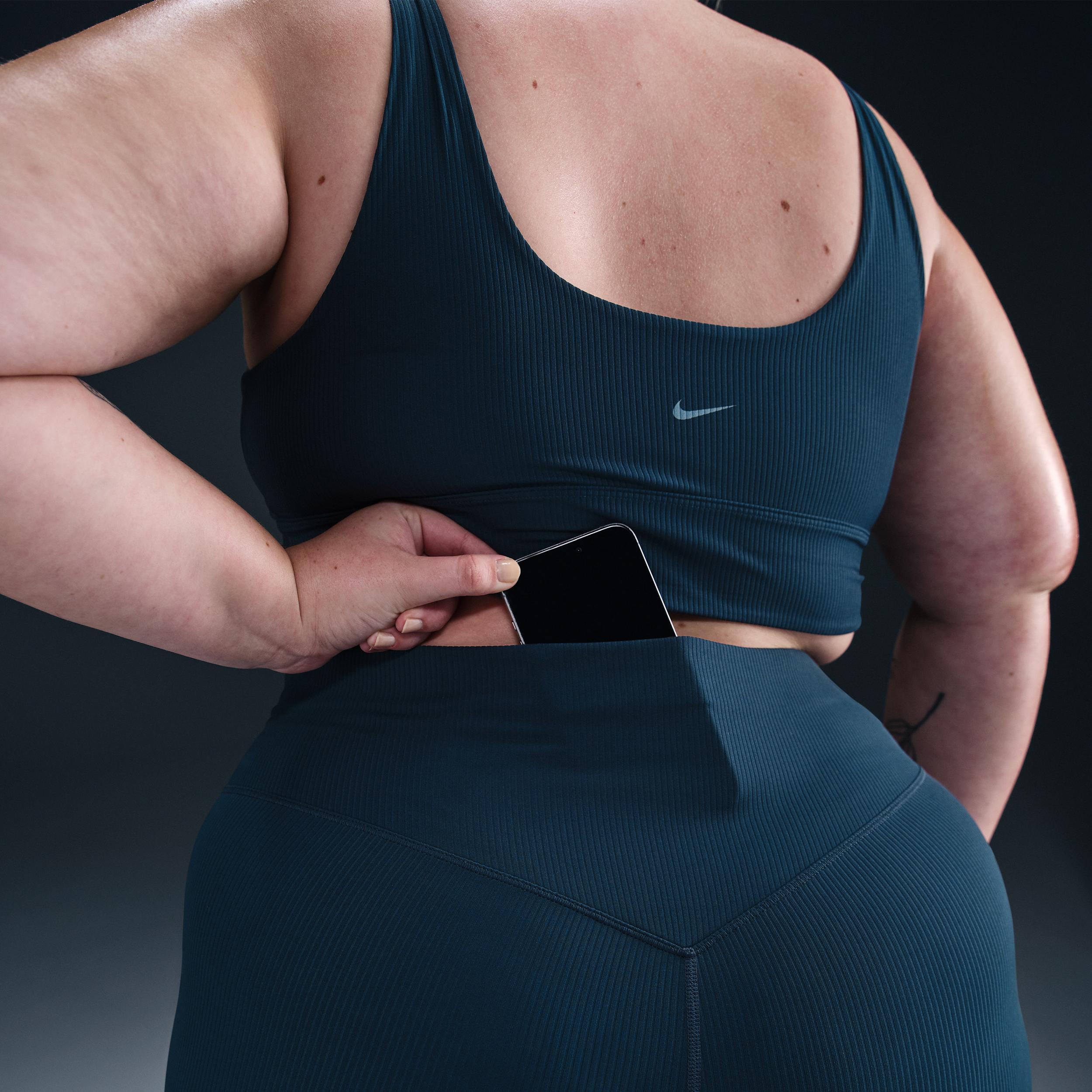 Nike Women's Zenvy Rib Gentle-Support High-Waisted 7/8 Leggings (Plus Size) Product Image