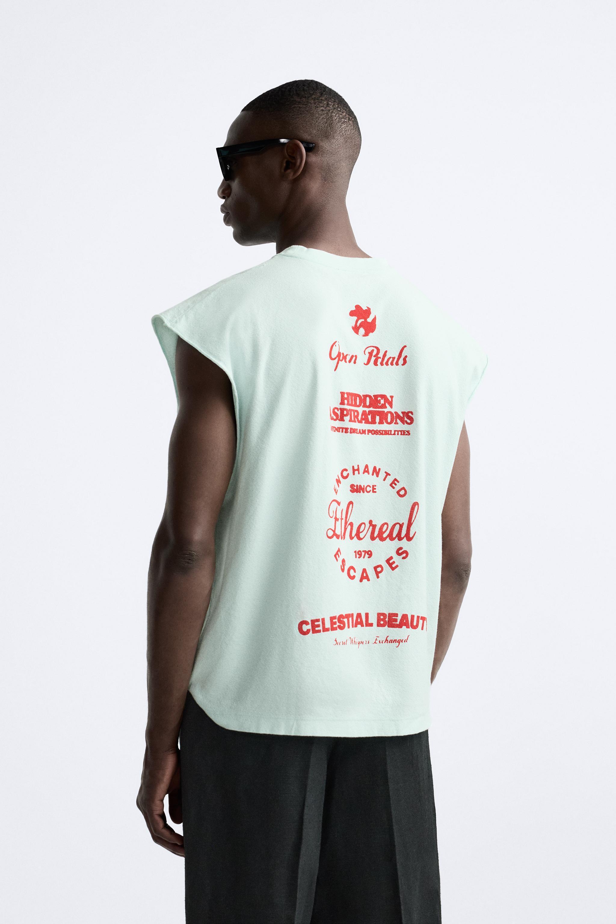 PRINTED TEXT JACQUARD T-SHIRT Product Image