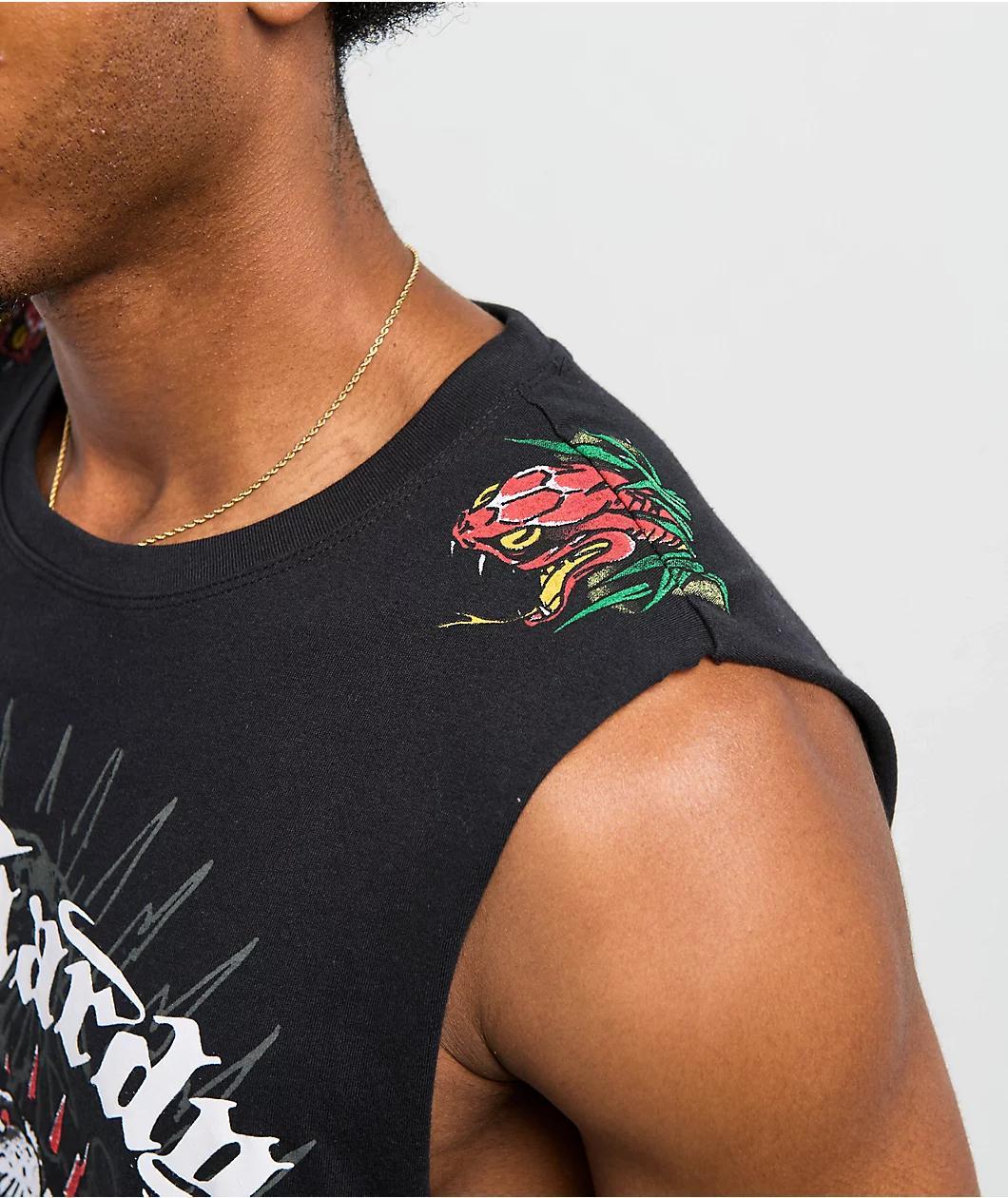 Ed Hardy x  Broken Promises Deaths Shadow Black Tank Top Product Image