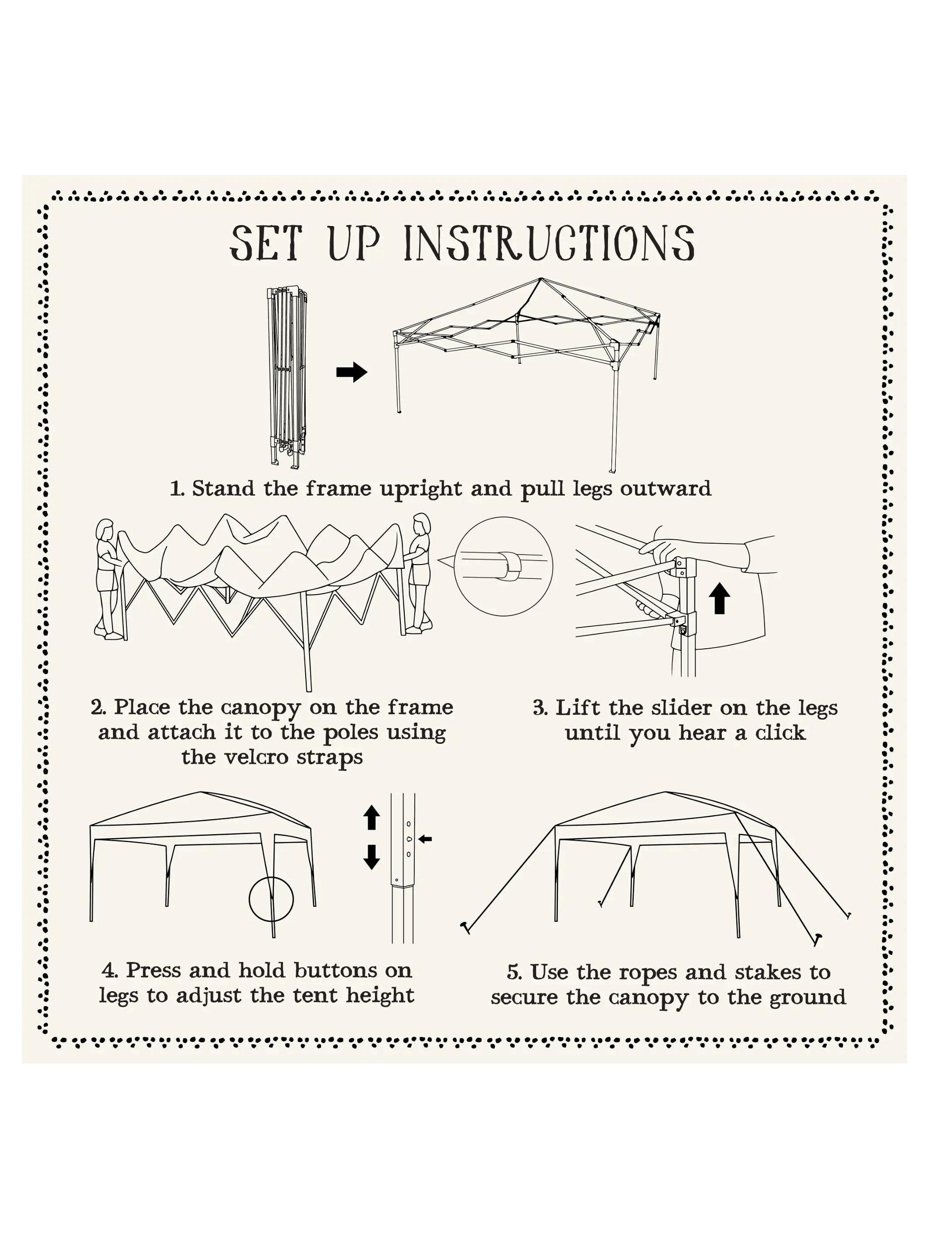 Live Happy Instant Canopy Tent - Dark Teal Floral Product Image