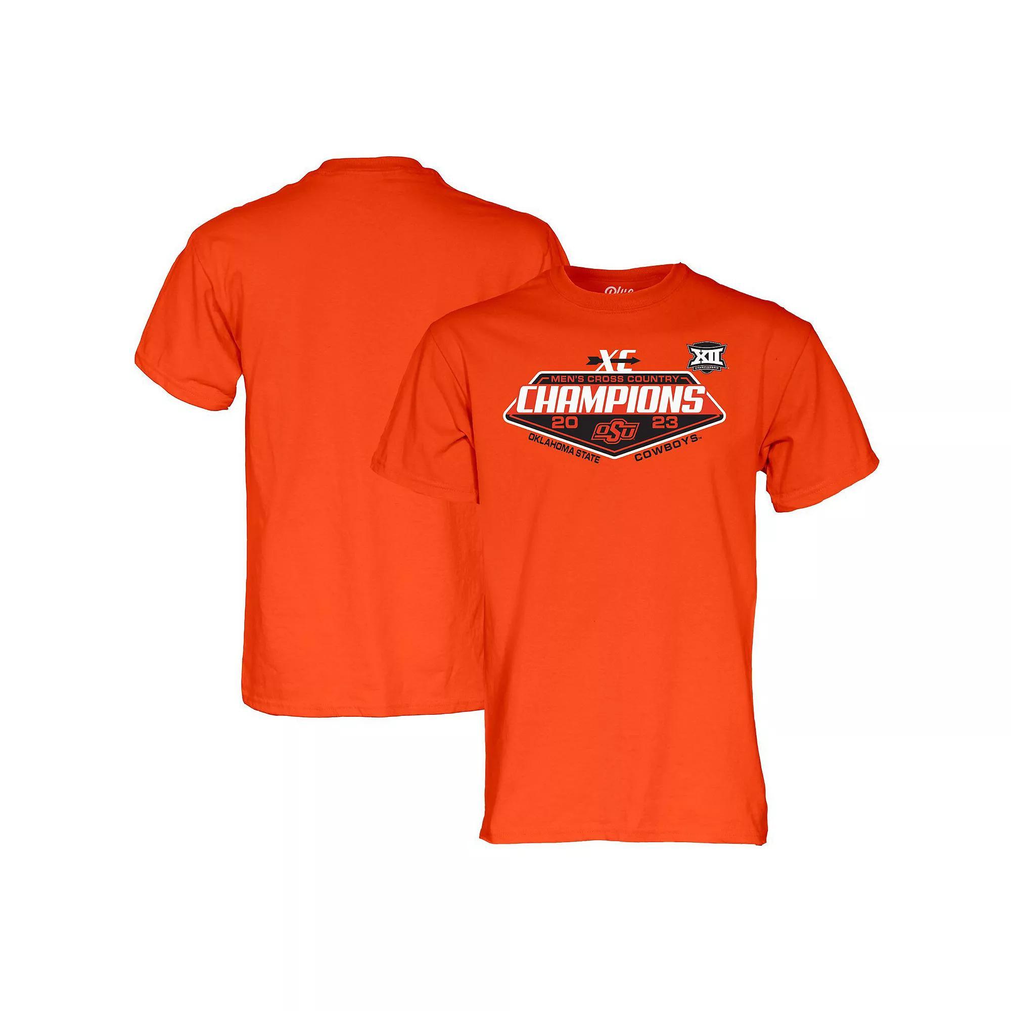 Unisex Blue 84  Orange Oklahoma State Cowboys 2023 Big 12 Men's Cross Country Champions T-Shirt, Adult Unisex, Size: Medium Product Image