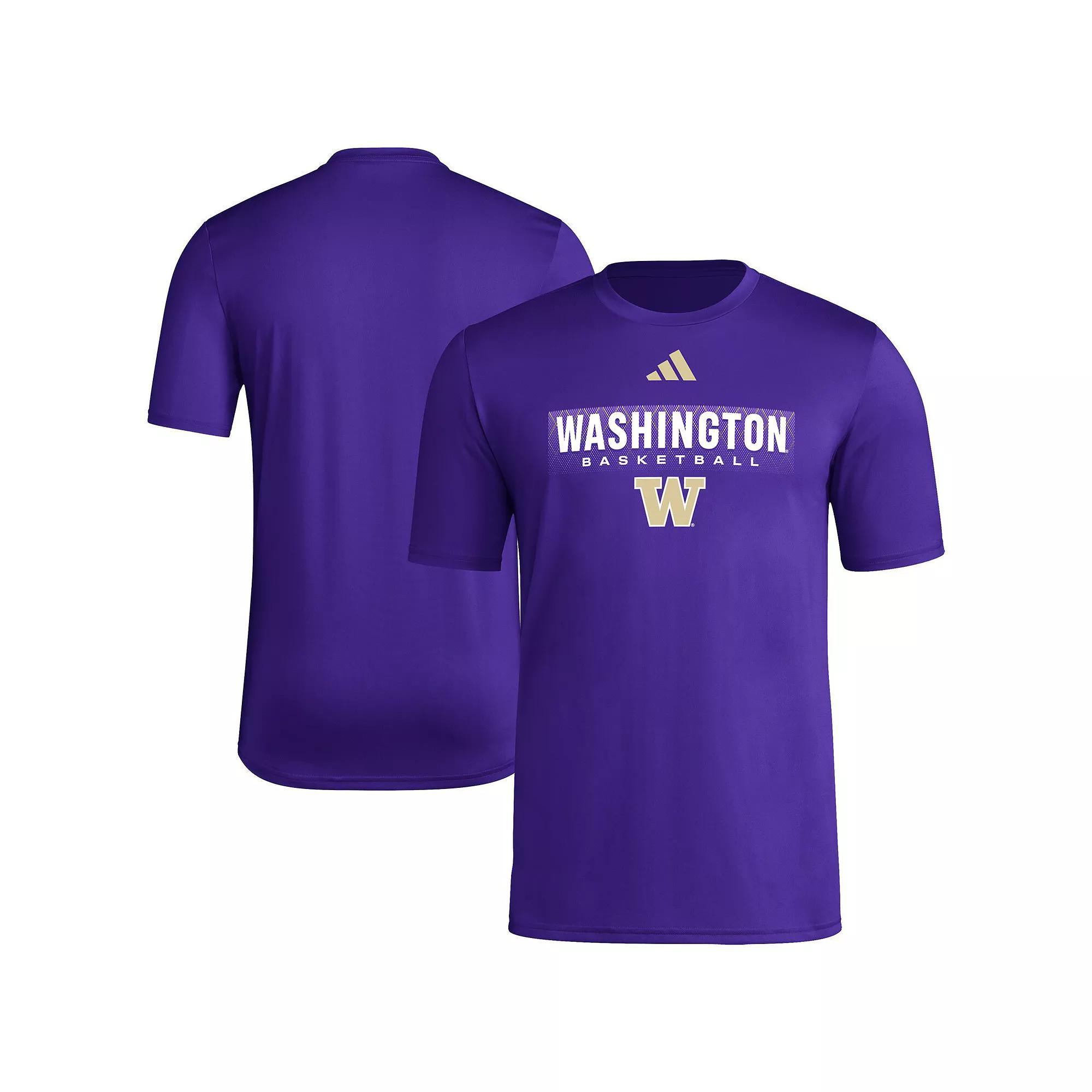 Men's adidas Purple Washington Huskies Locker On-Court In The Fade Pregame AEROREADY T-Shirt, Size: 2XL Product Image