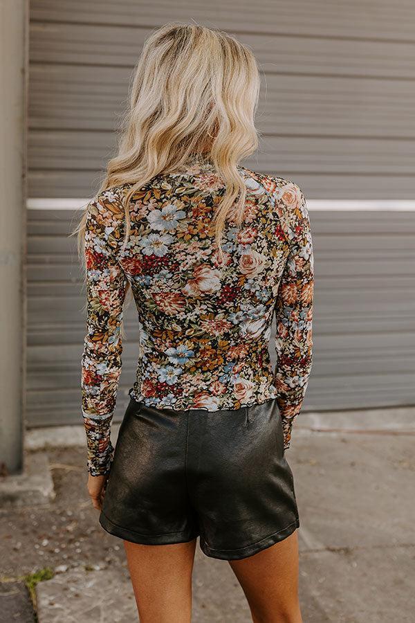 Fan Of Floral Mesh Top Product Image