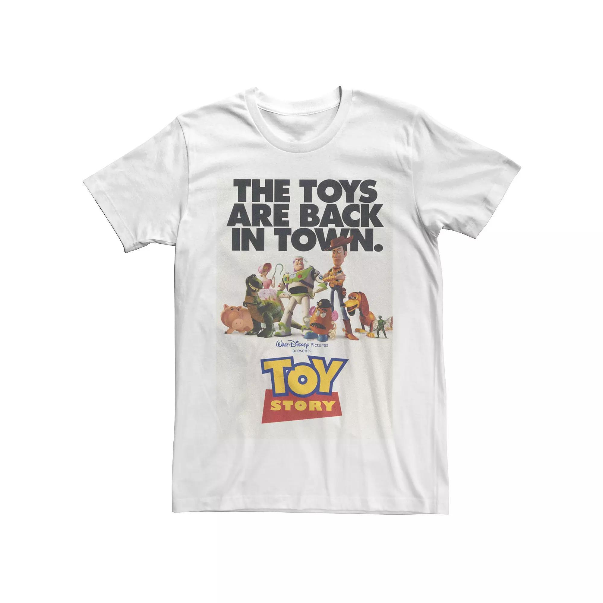 Disney / Pixar's Toy Story Men's "Toys Are Back" Poster Graphic Tee, Size: Medium, White Product Image