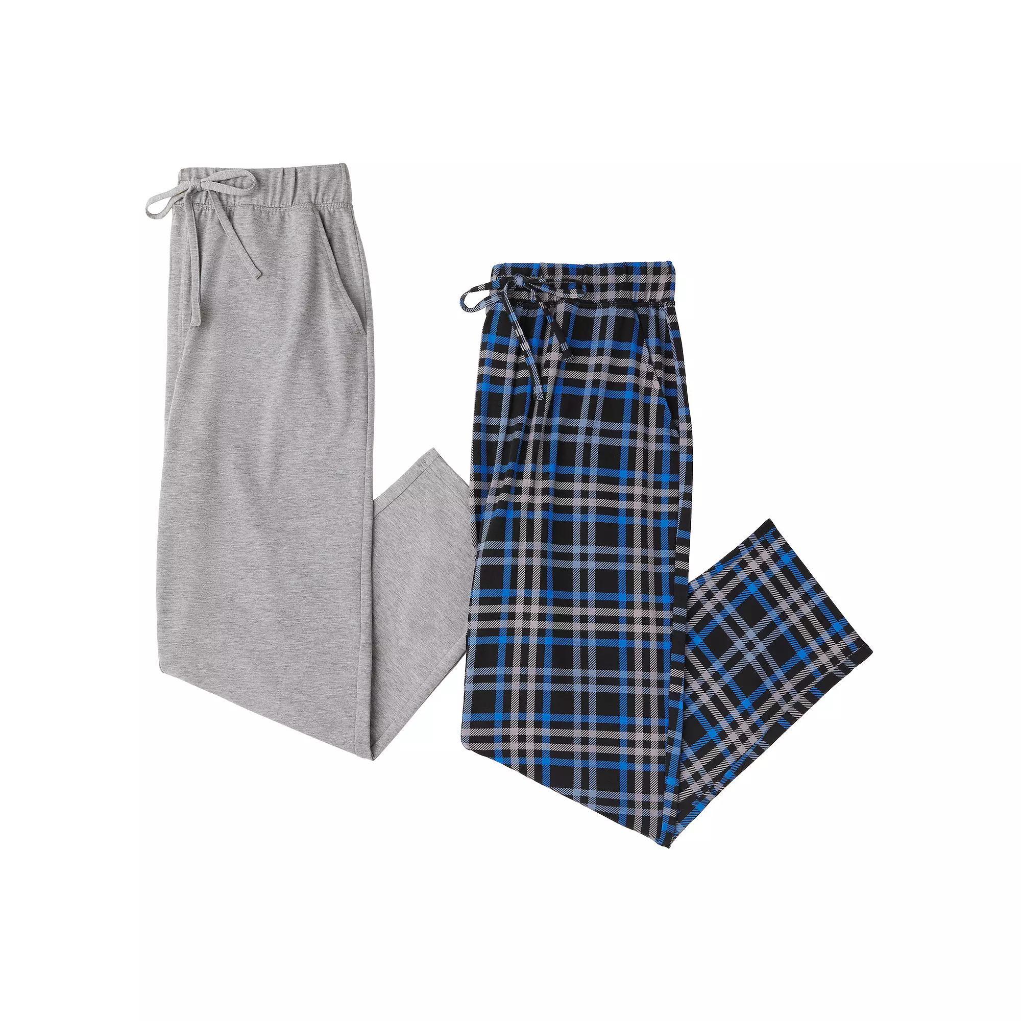 Mens Cuddl Duds 2-Pack French Terry Pajama Pants Set Product Image