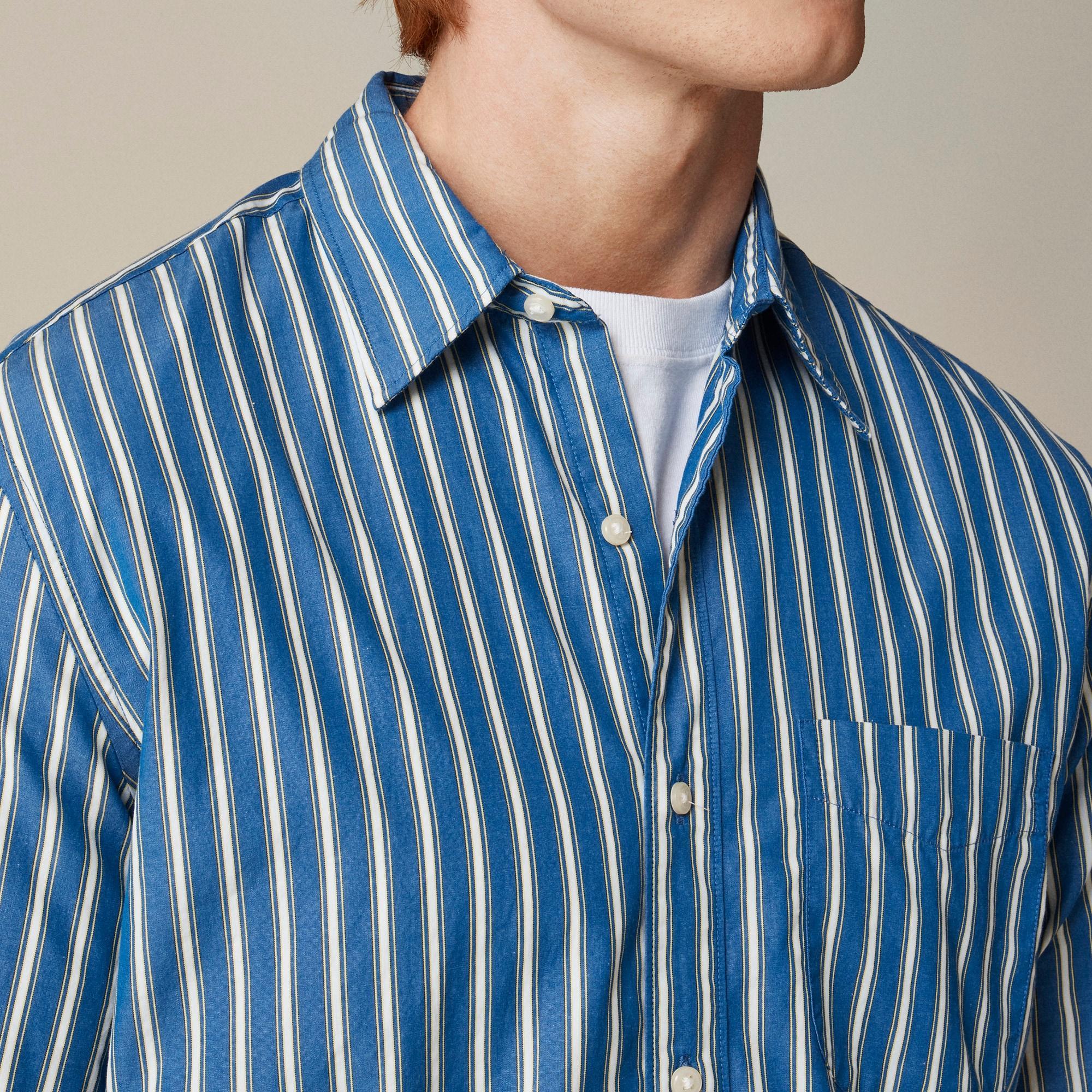 Secret Wash cotton poplin shirt with point collar Product Image