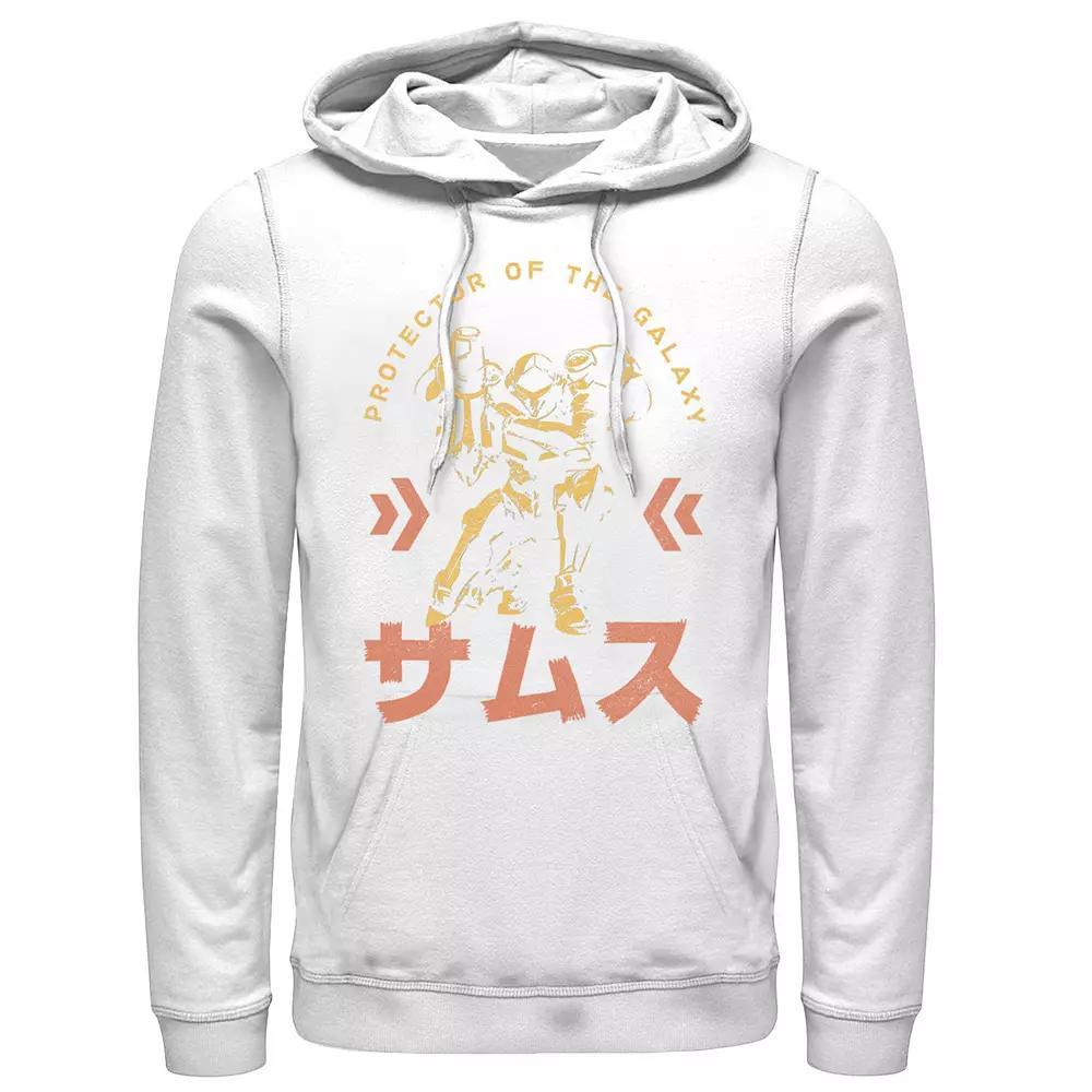 Men's Nintendo Samus Protector Of The Galaxy Graphic Hoodie, Size: Large, White Product Image