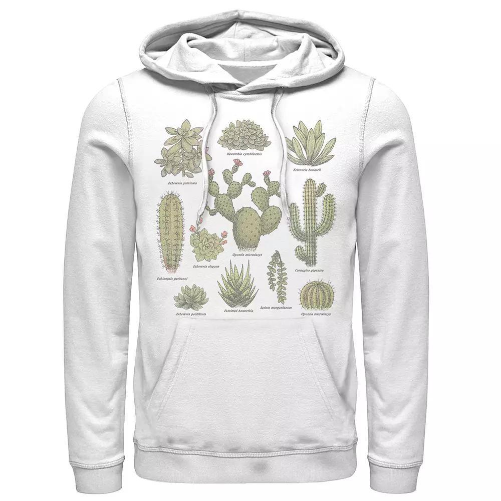 Men's Fifth Sun Botanical Cactus Line Up Hoodie, Size: 3XL, White Product Image
