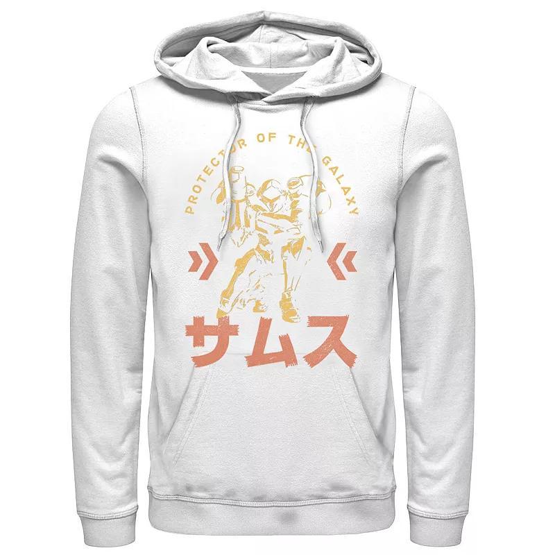 Men's Nintendo Samus Protector Of The Galaxy Graphic Hoodie, Size: Large, White Product Image