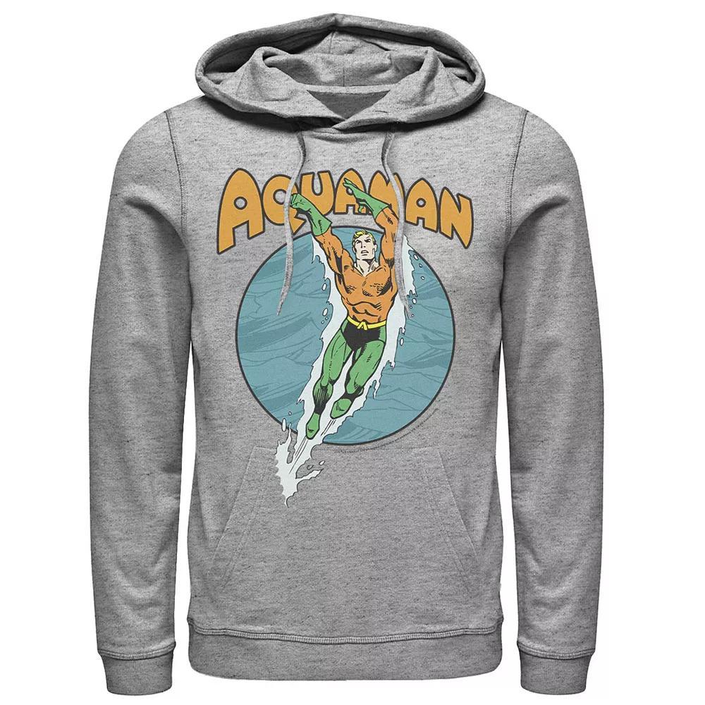 Men's DC Comics Aquaman Swimming Dance Hoodie, Size: XL, Athletic Grey Product Image