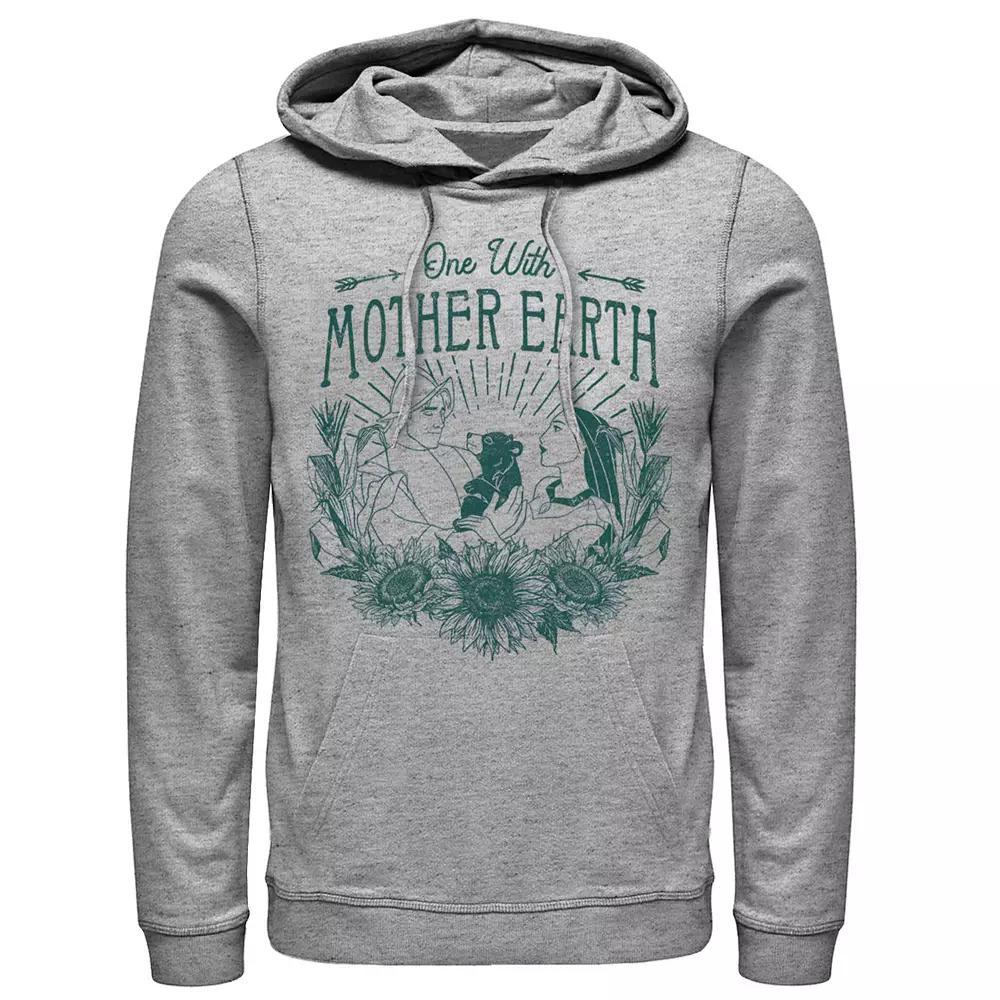 Disney's Pocahontas One With Mother Earth Men's Hoodie, Size: Large, Athletic Grey Product Image