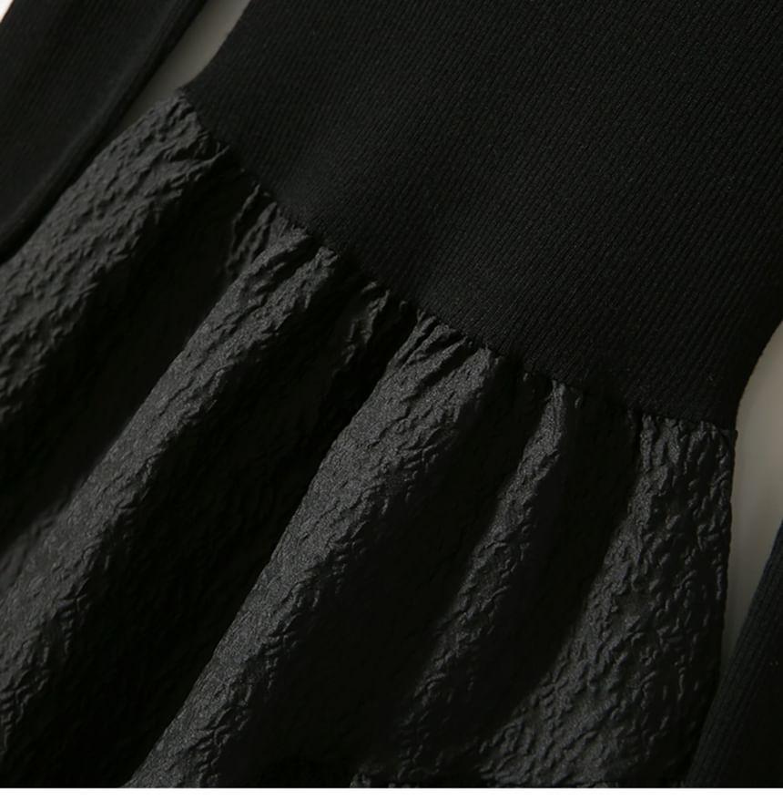 Long Sleeve Turtleneck A-Line Midi Dress Product Image