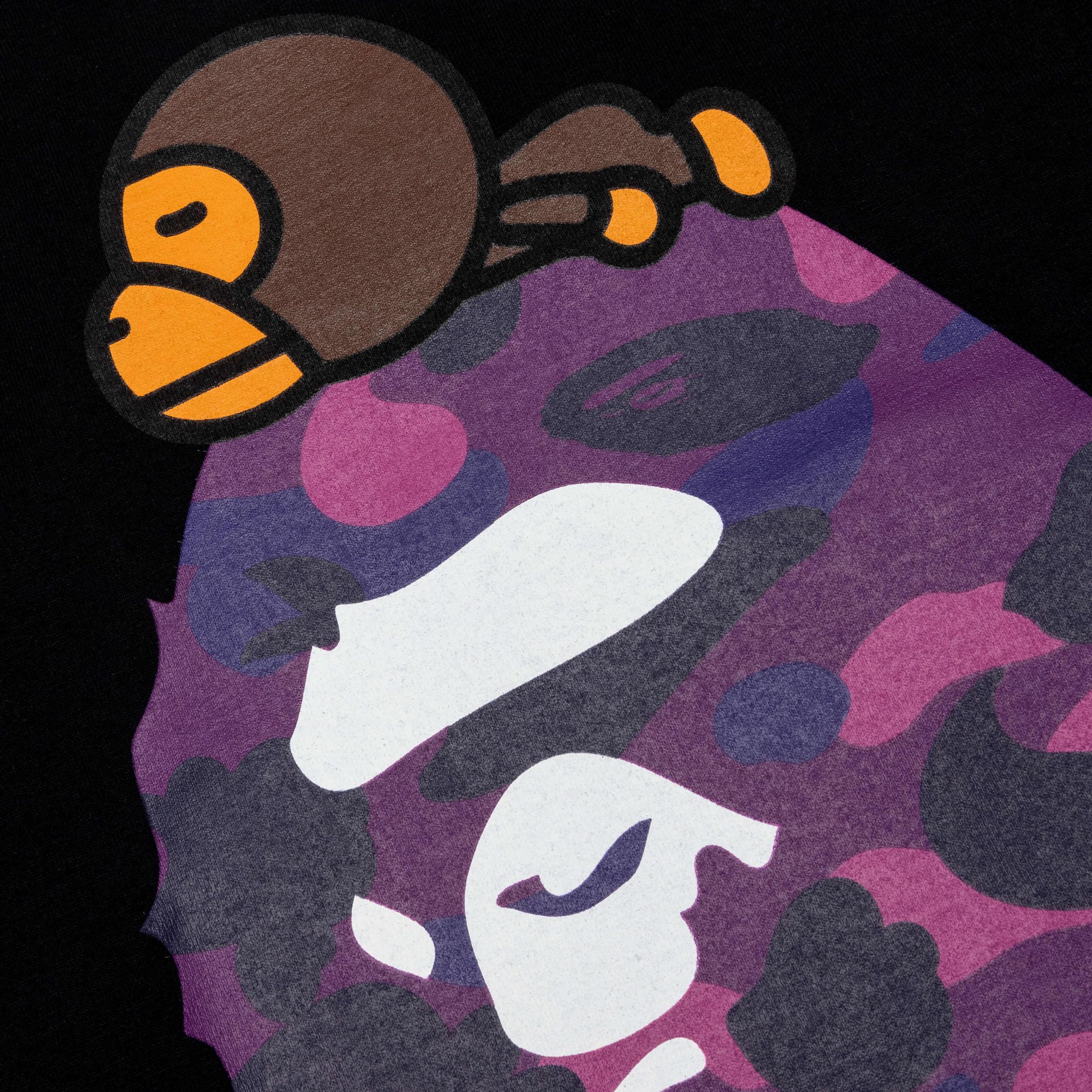Color Camo Milo on Big Ape Tee - Black/Purple Male Product Image