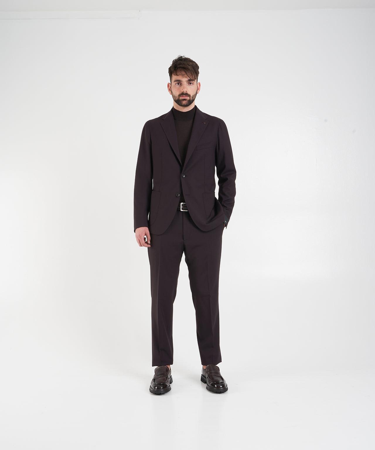 Virgin wool single-breasted suit Product Image