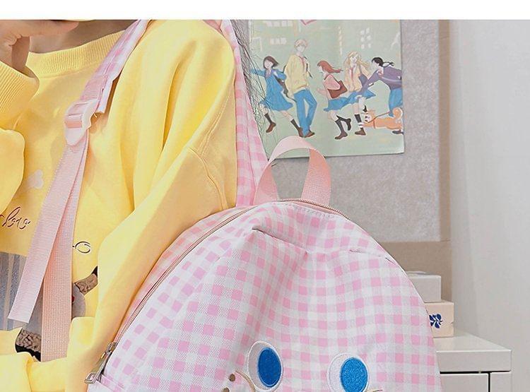 Cartoon Plaid Backpack Product Image