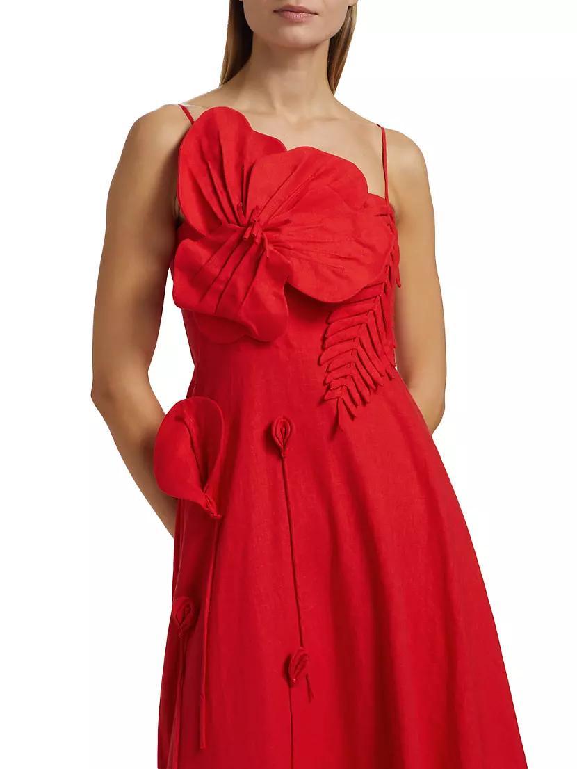 Garden Linen Midi-Dress Product Image