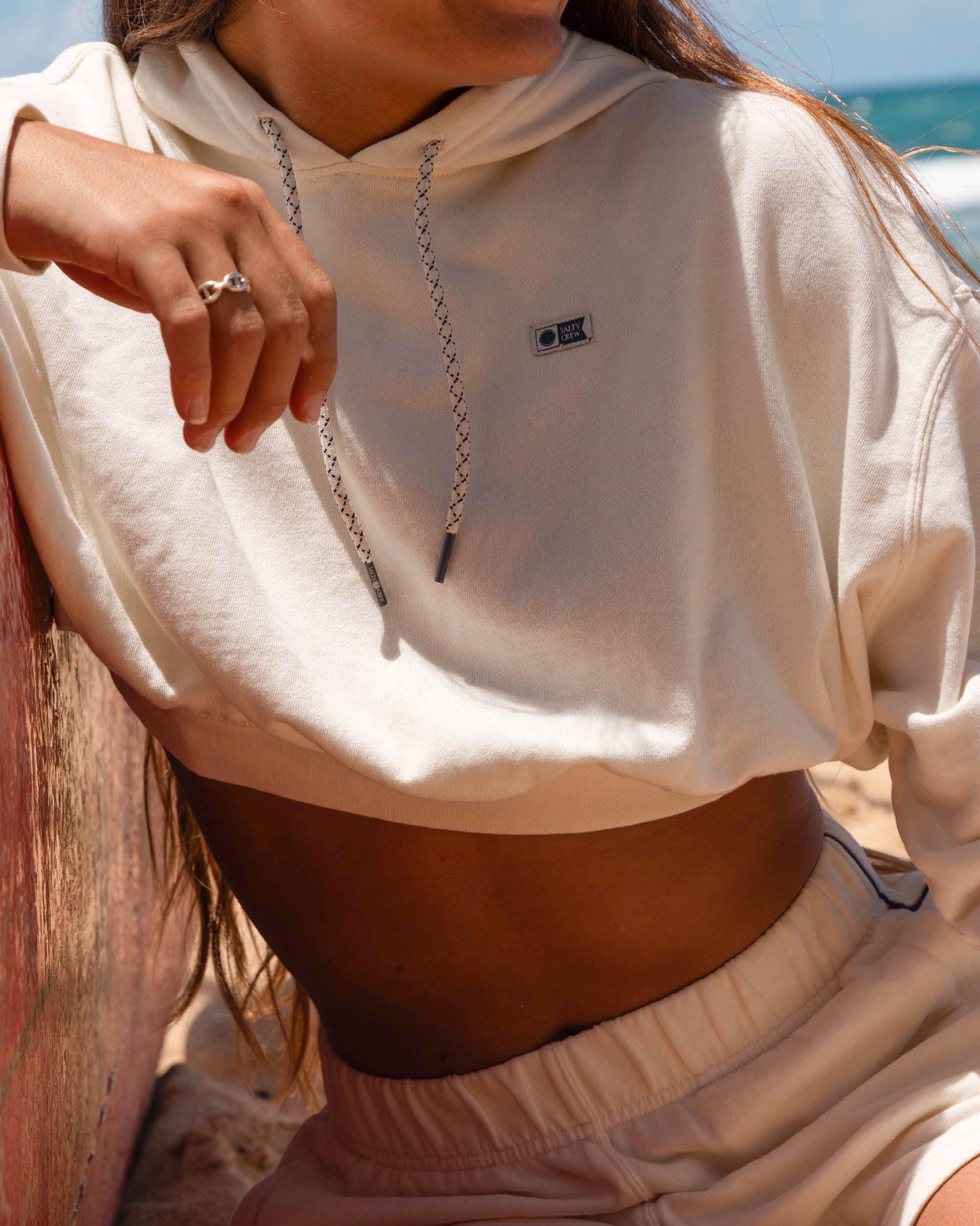 Catamaran Fleece Hoodie - Off White Female Product Image