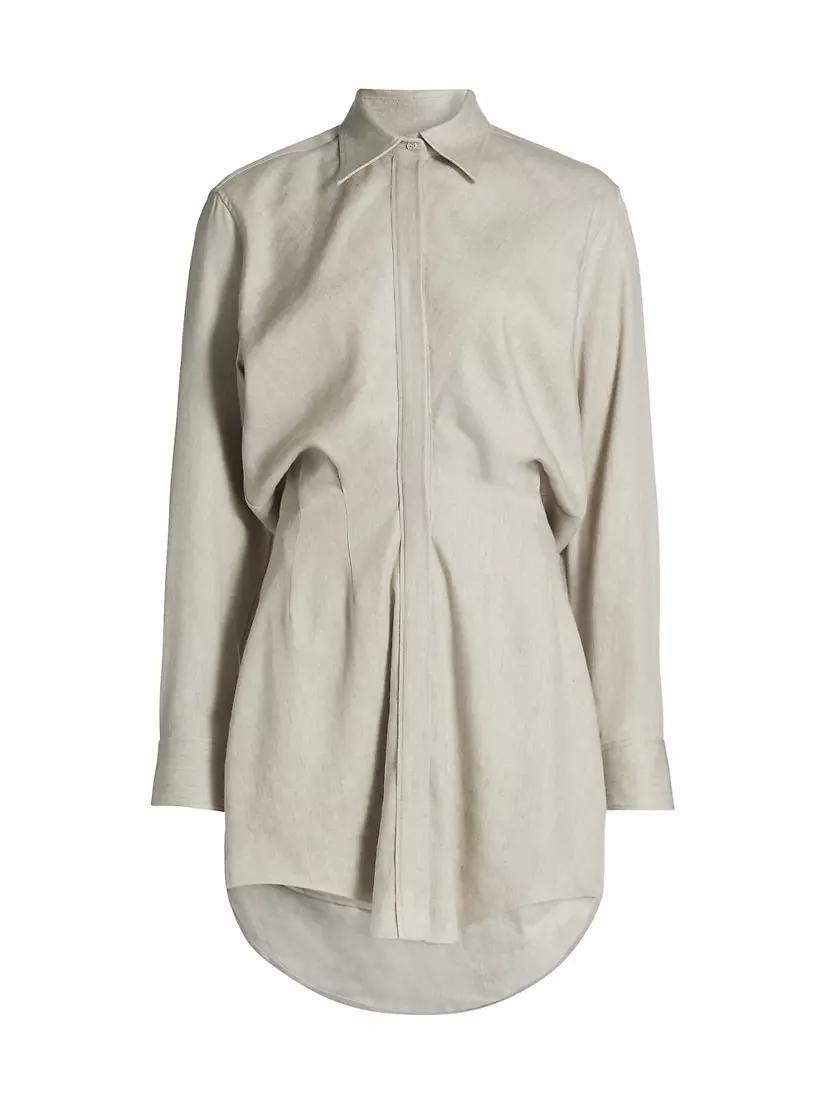 The Vera Linen-Silk Shirtdress Product Image