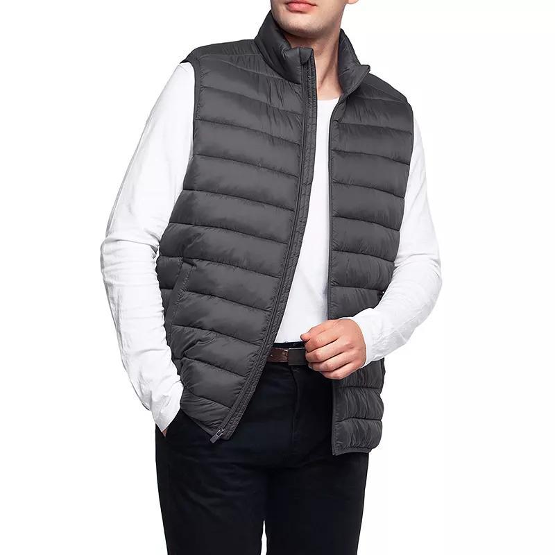 Men's Rokka&Rolla Lightweight Puffer Vest, Size: Large, Gray Product Image