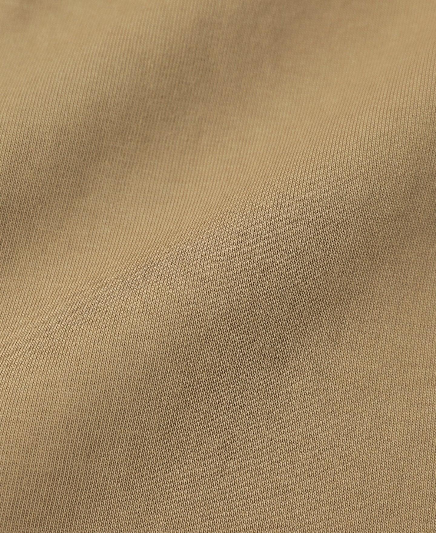 10.6 oz Cotton Short Sleeve Henley T-Shirt - Khaki Product Image