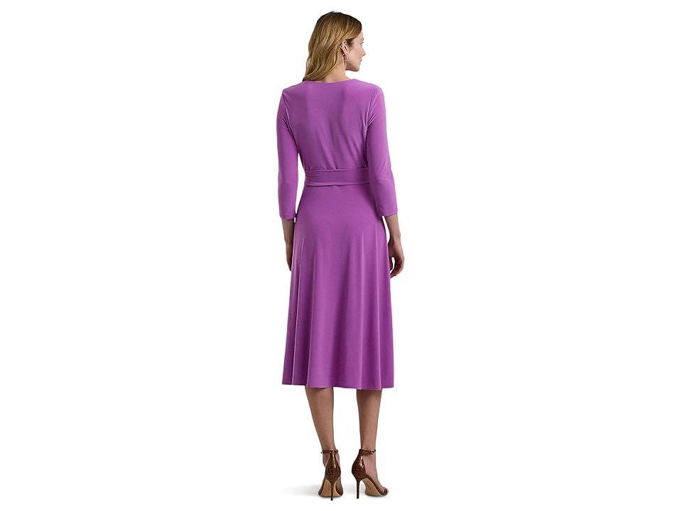 Lauren Ralph Lauren Surplice Jersey Dress (Aurora Violet) Women's Dress Product Image
