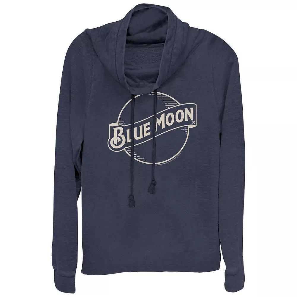 Women's Plus Blue Moon Logo Cowlneck Graphic Lightweight Long Sleeve, Size: 2XL Product Image
