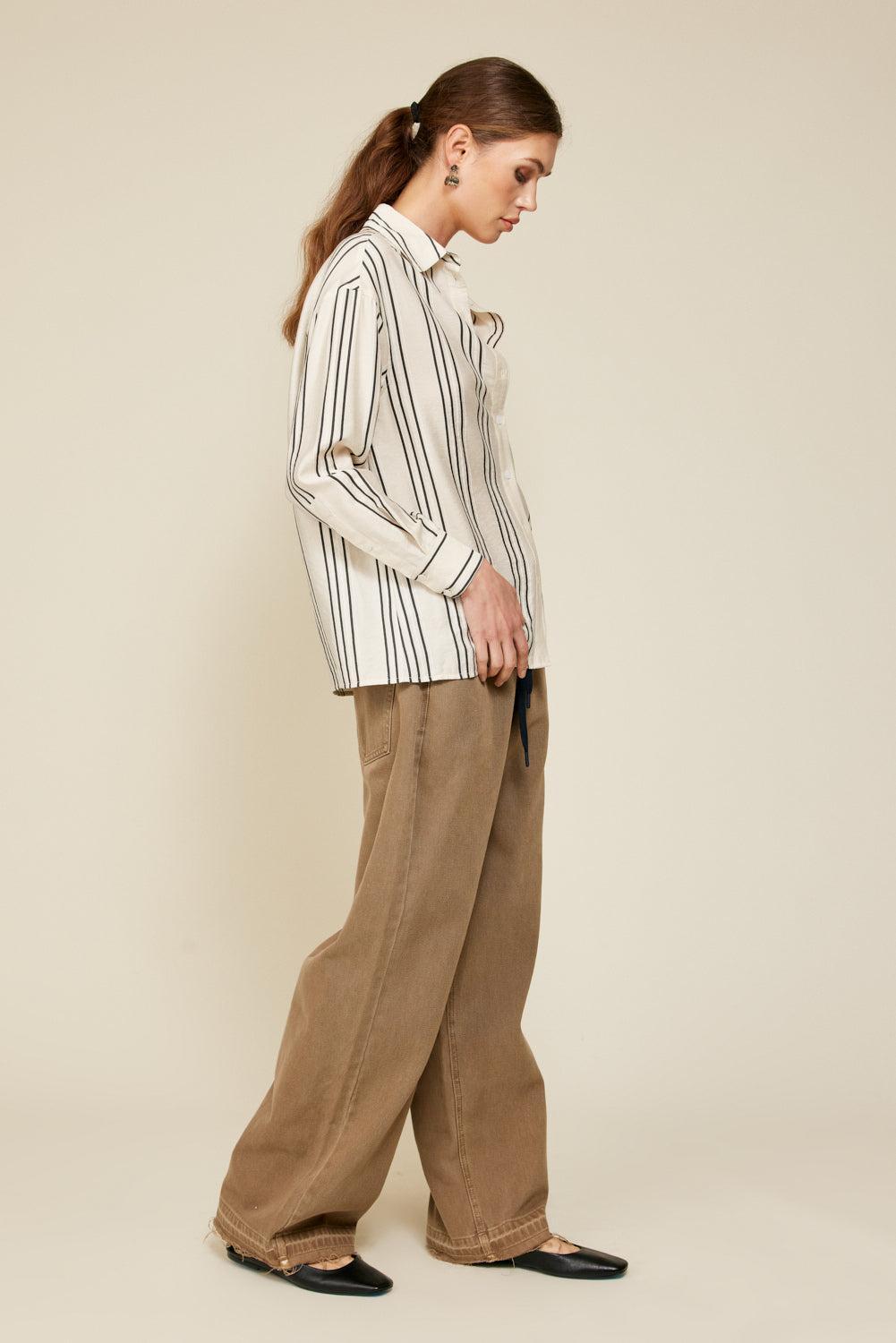 FINAL SALE Line & Dot | Freddie Striped Button Down Shirt Product Image