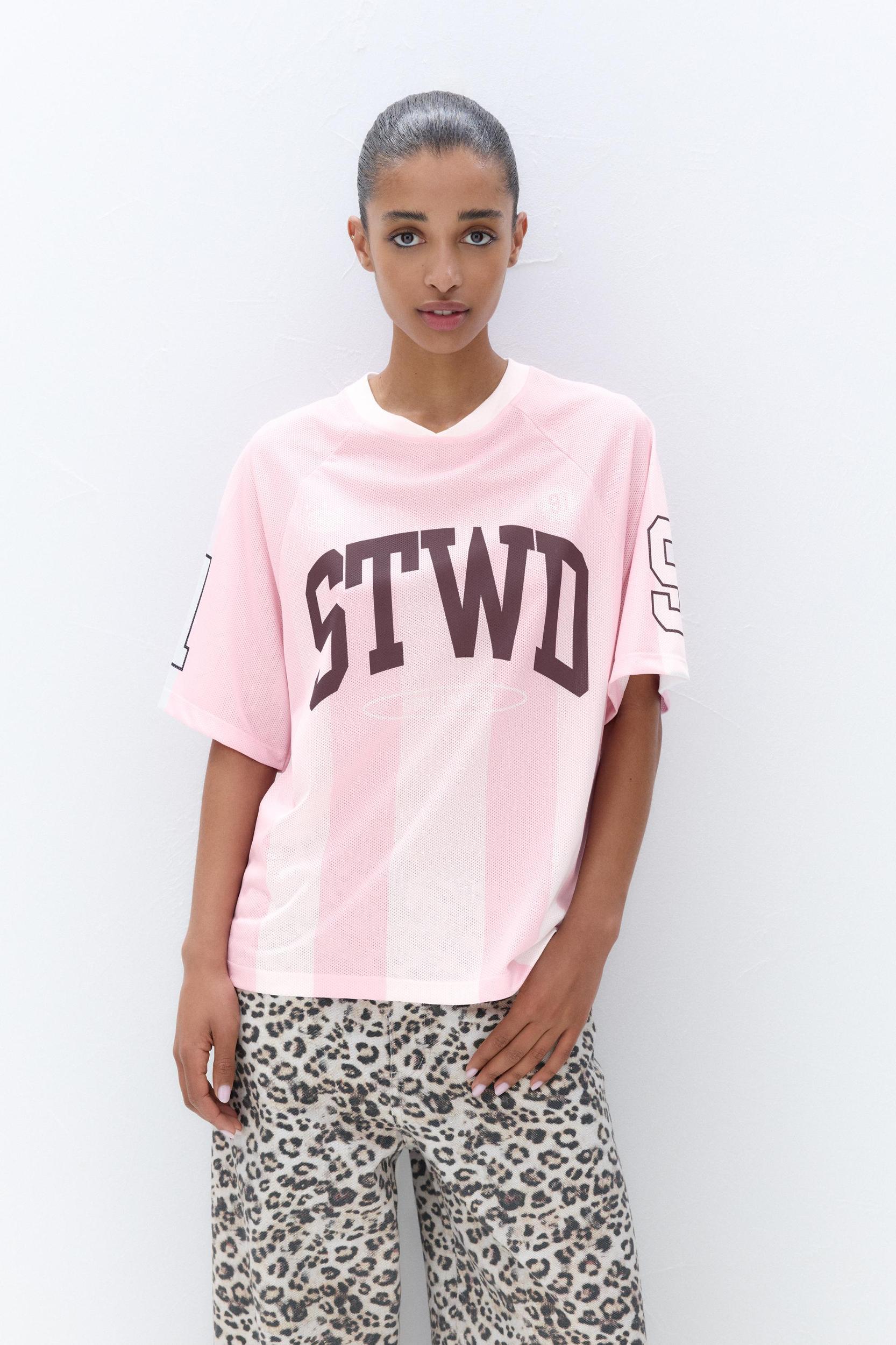 Pink 91 STWD soccer T-shirt Product Image