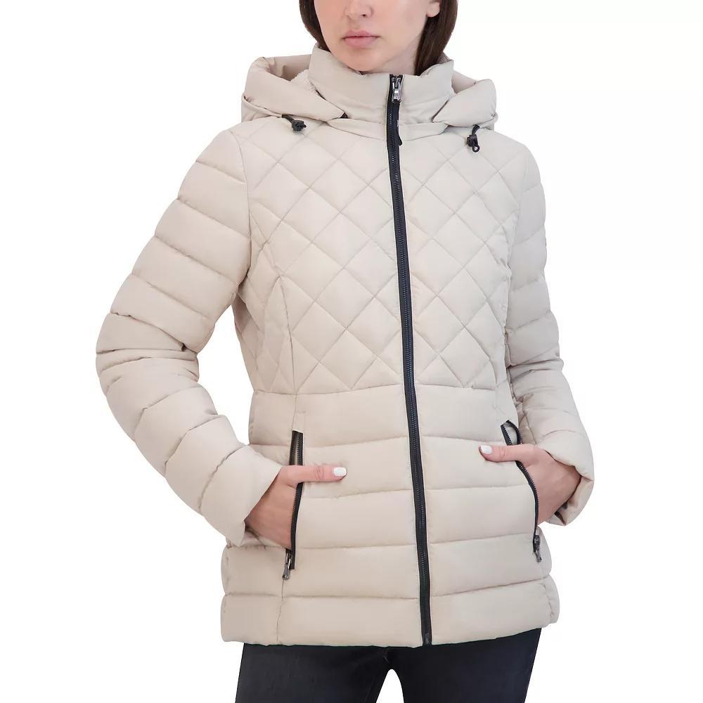 Womens Halitech Quilted Stretch Faux-Fur Trim Lightweight Jacket Product Image