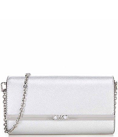 Large East-West Leather Clutch Bag Product Image