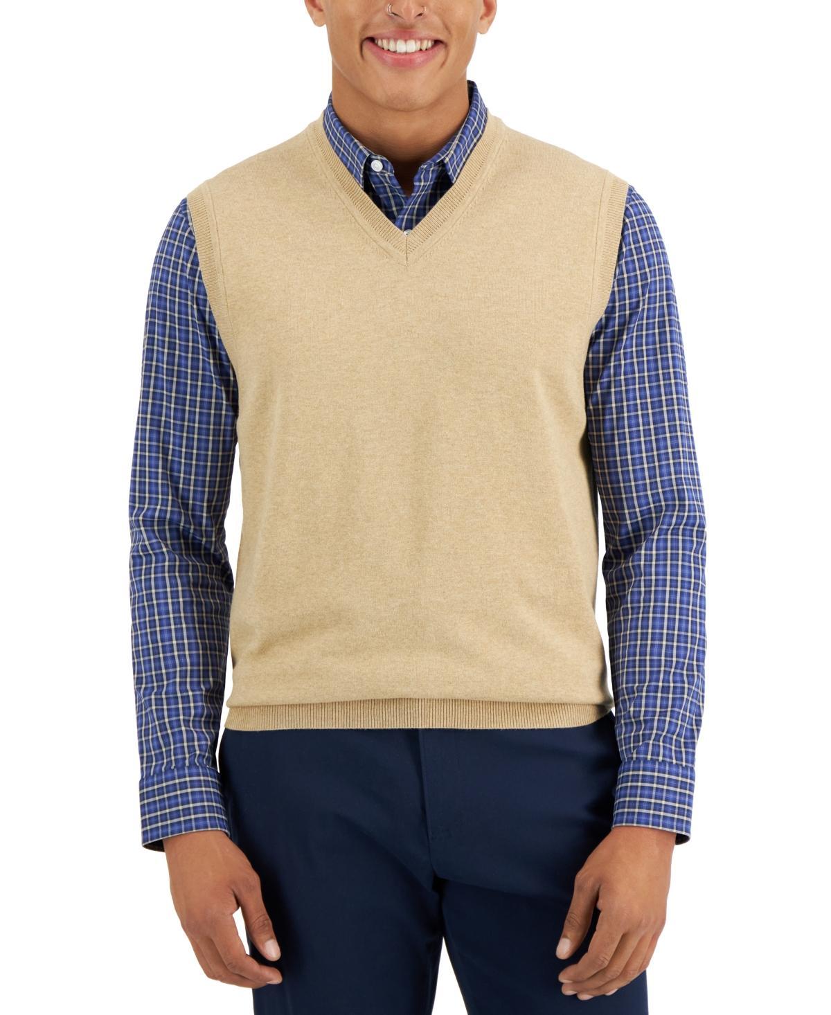 Club Room Mens Solid V-Neck Sweater Vest, Created for Macys Product Image
