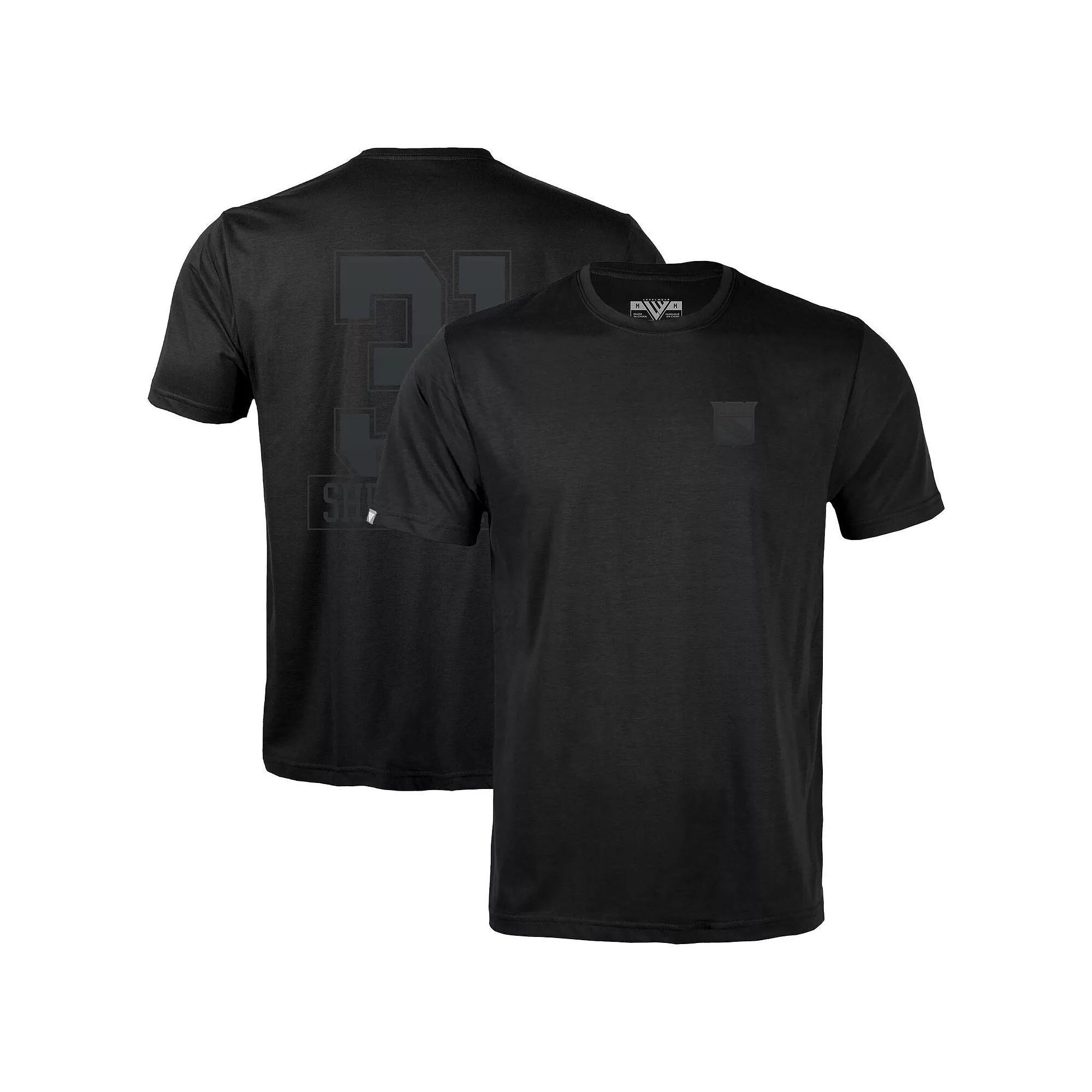 Men's Levelwear Igor Shesterkin Black New York Rangers Richmond Darkside Name & Number T-Shirt, Size: Large, Ran Black Product Image