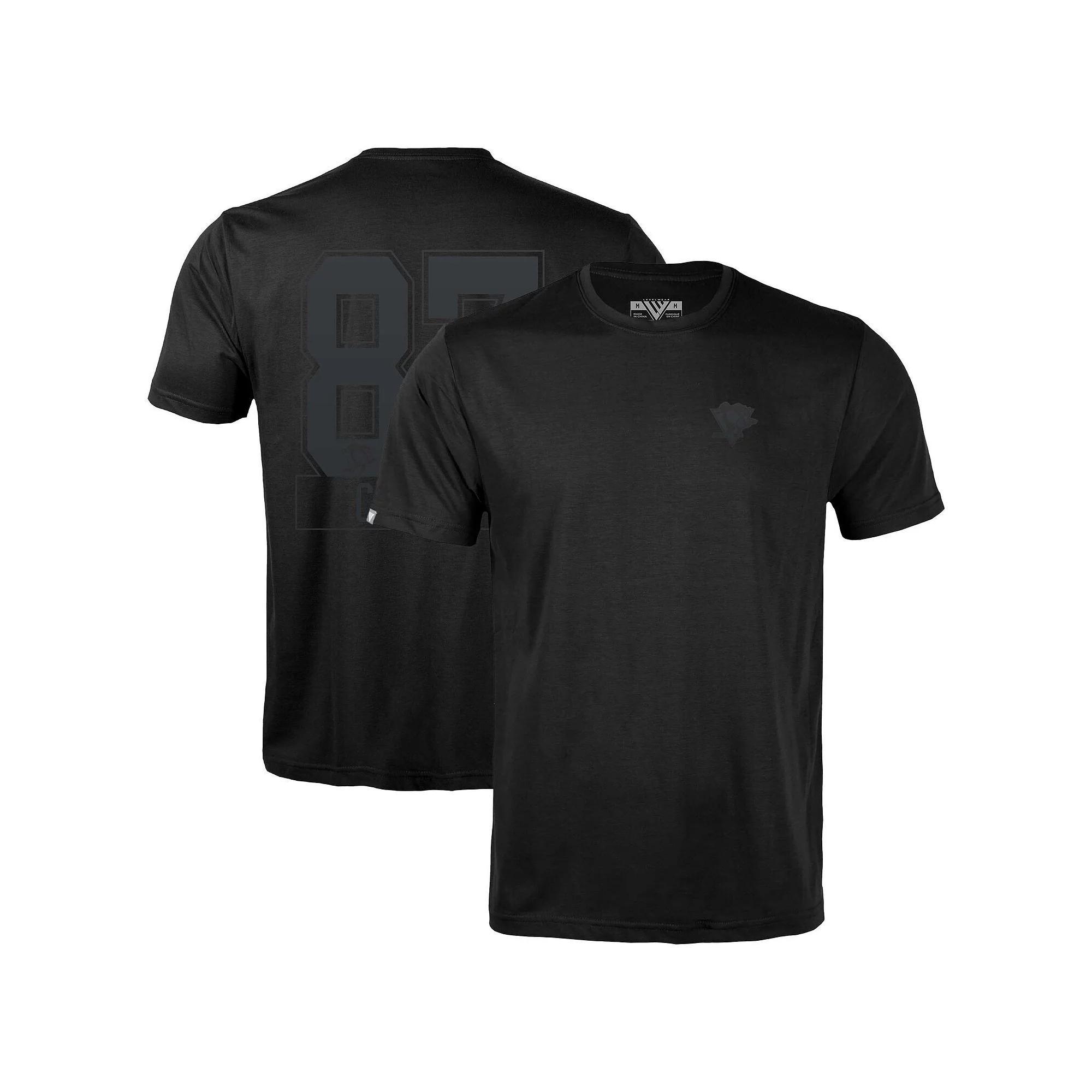 Men's Levelwear Connor McDavid Black Edmonton Oilers Richmond Darkside Name & Number T-Shirt, Size: Medium, Oil Black Product Image